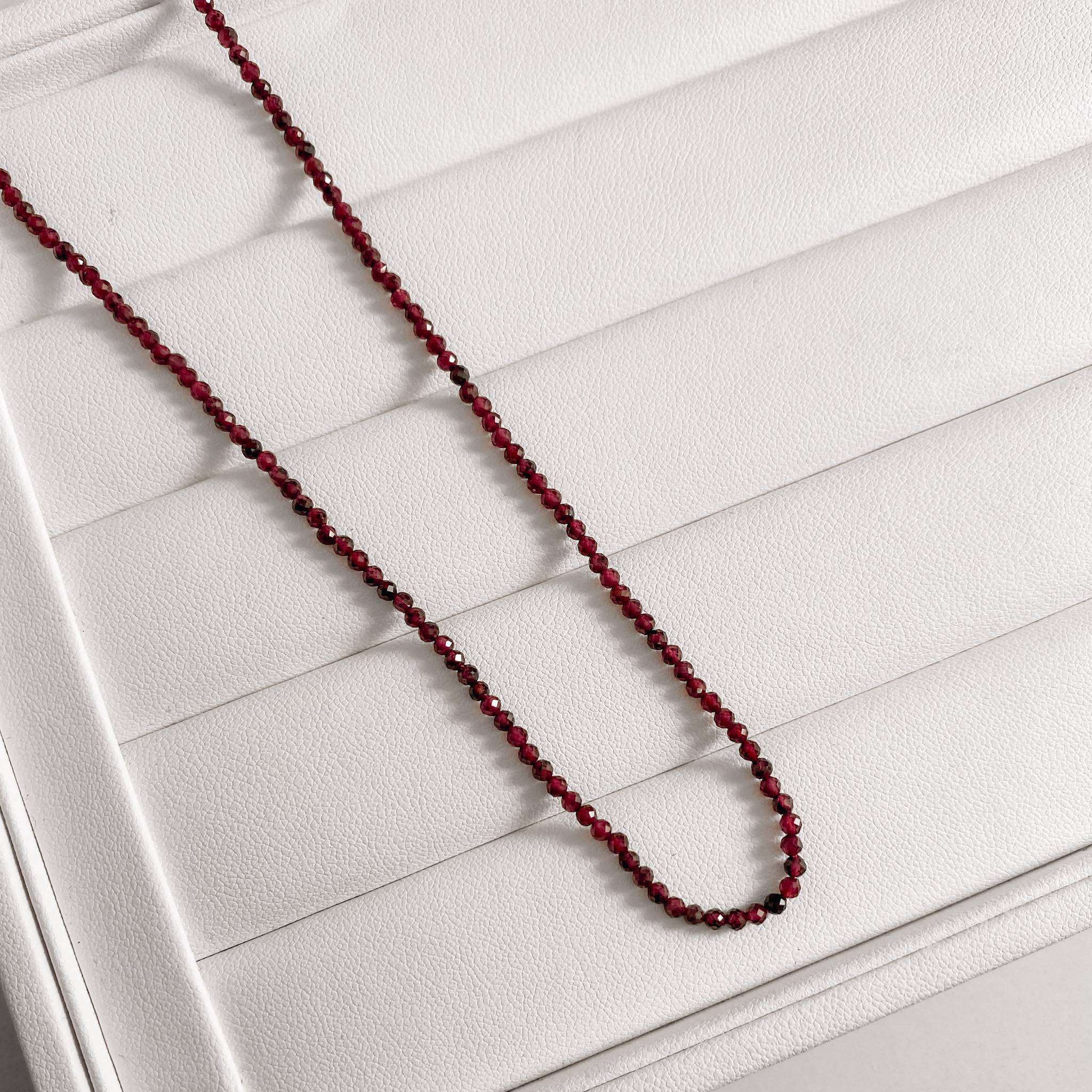 Imagem Choker bolas zircônias 2mm granada