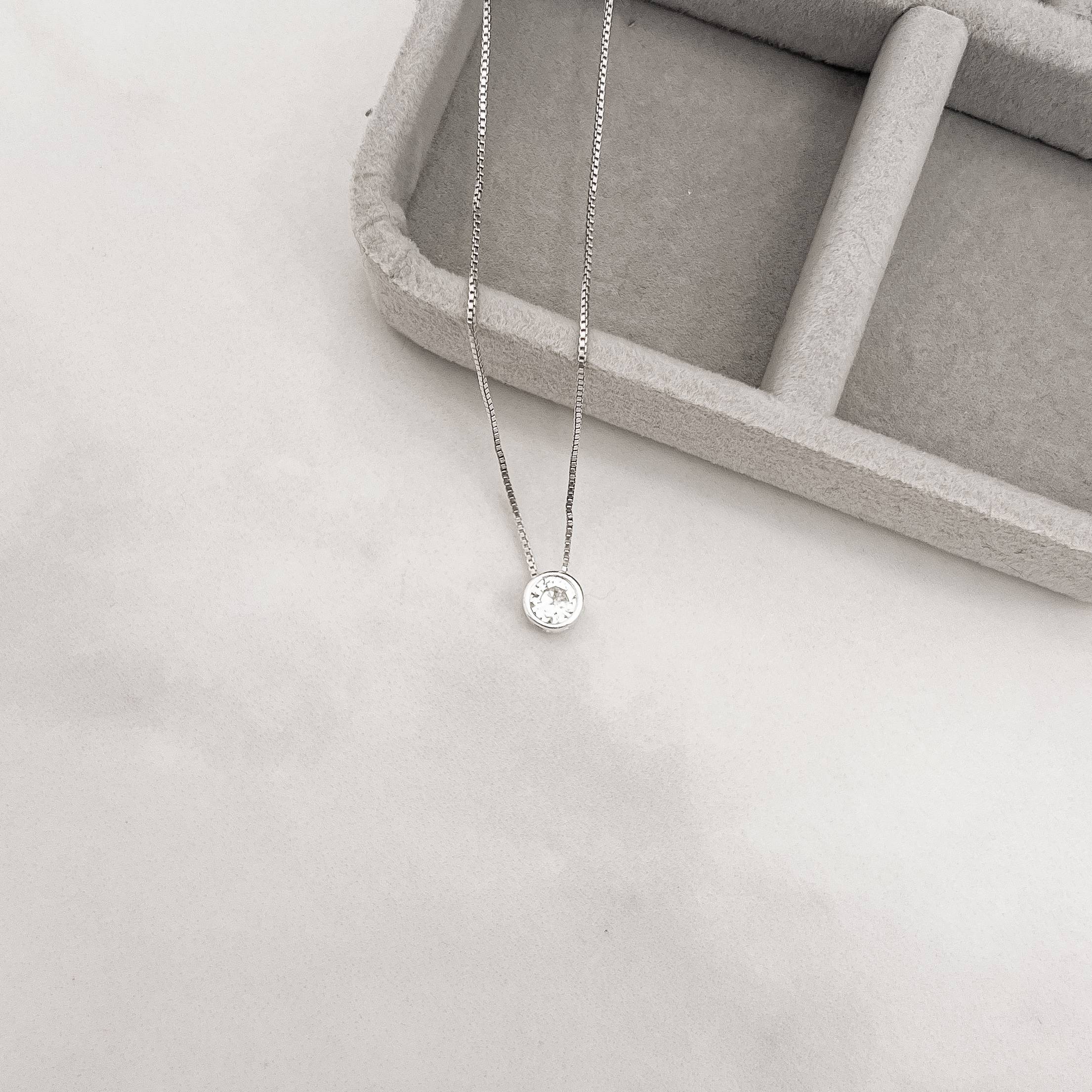 Imagem Secundária Colar zircônia embutida passante 5mm 40cm