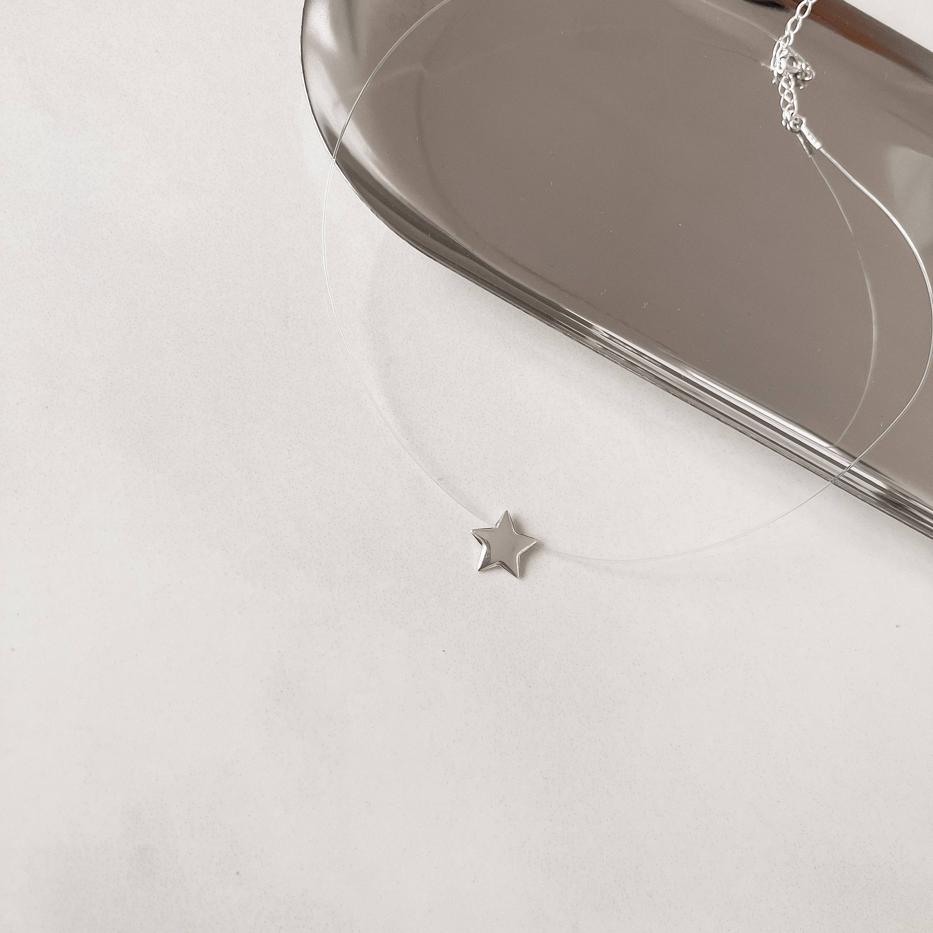 Colar nylon estrela 35cm + alongadora