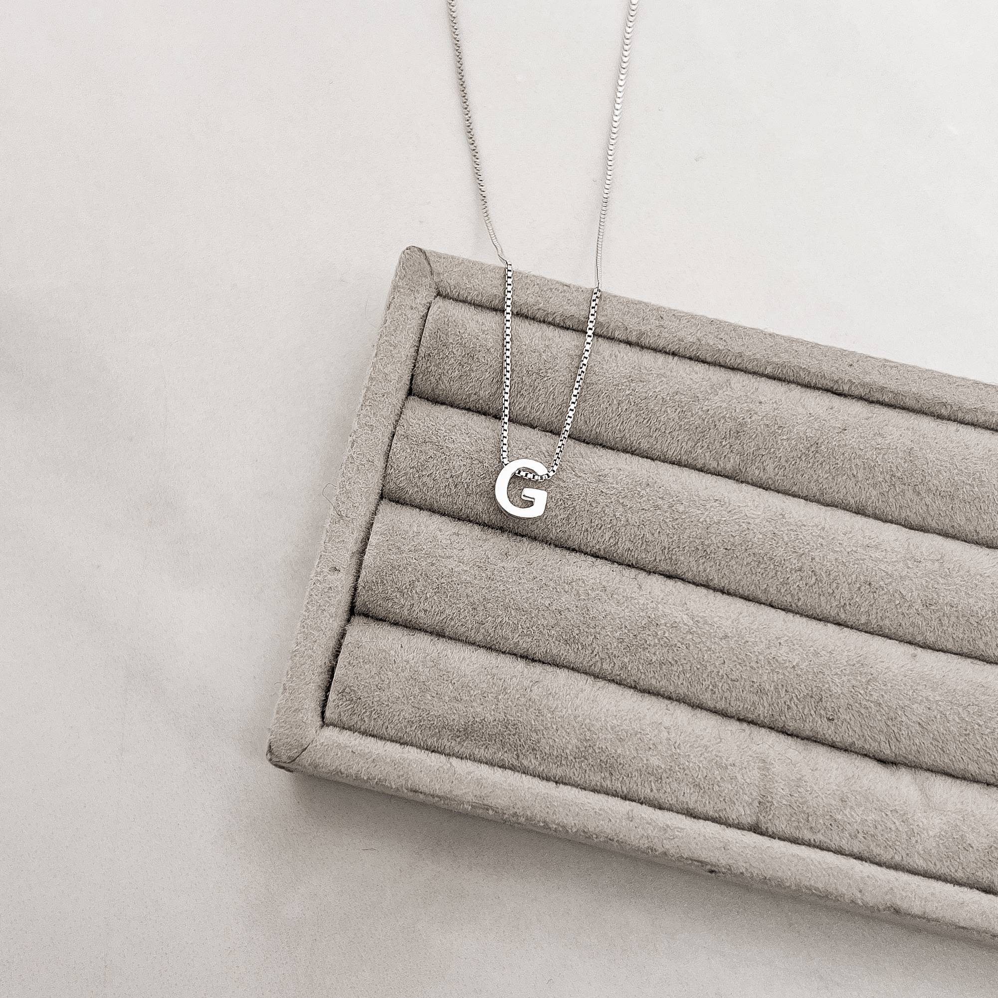 Colar letra G 6mm 45cm