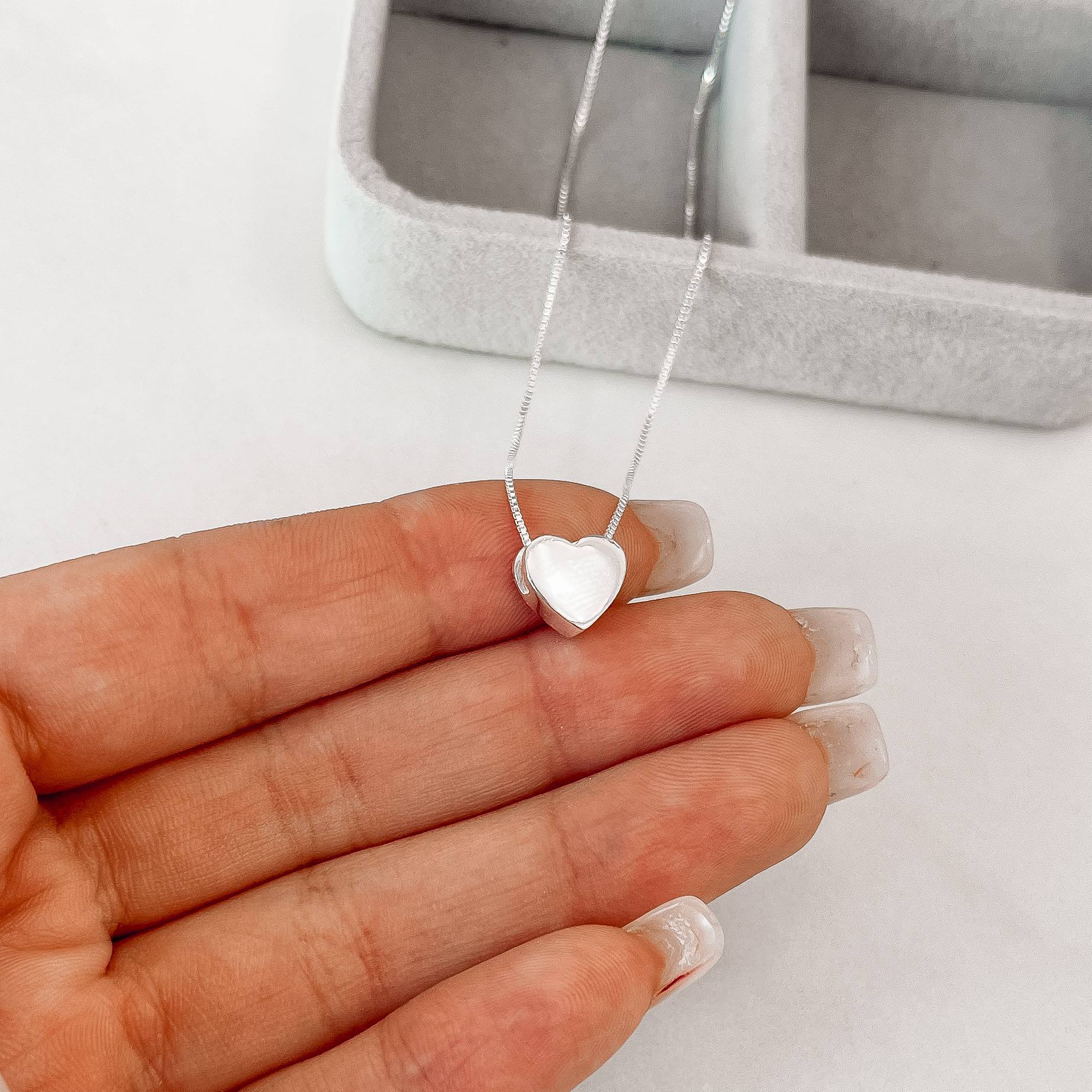 Imagem Secundária Colar coração 9mm 40cm