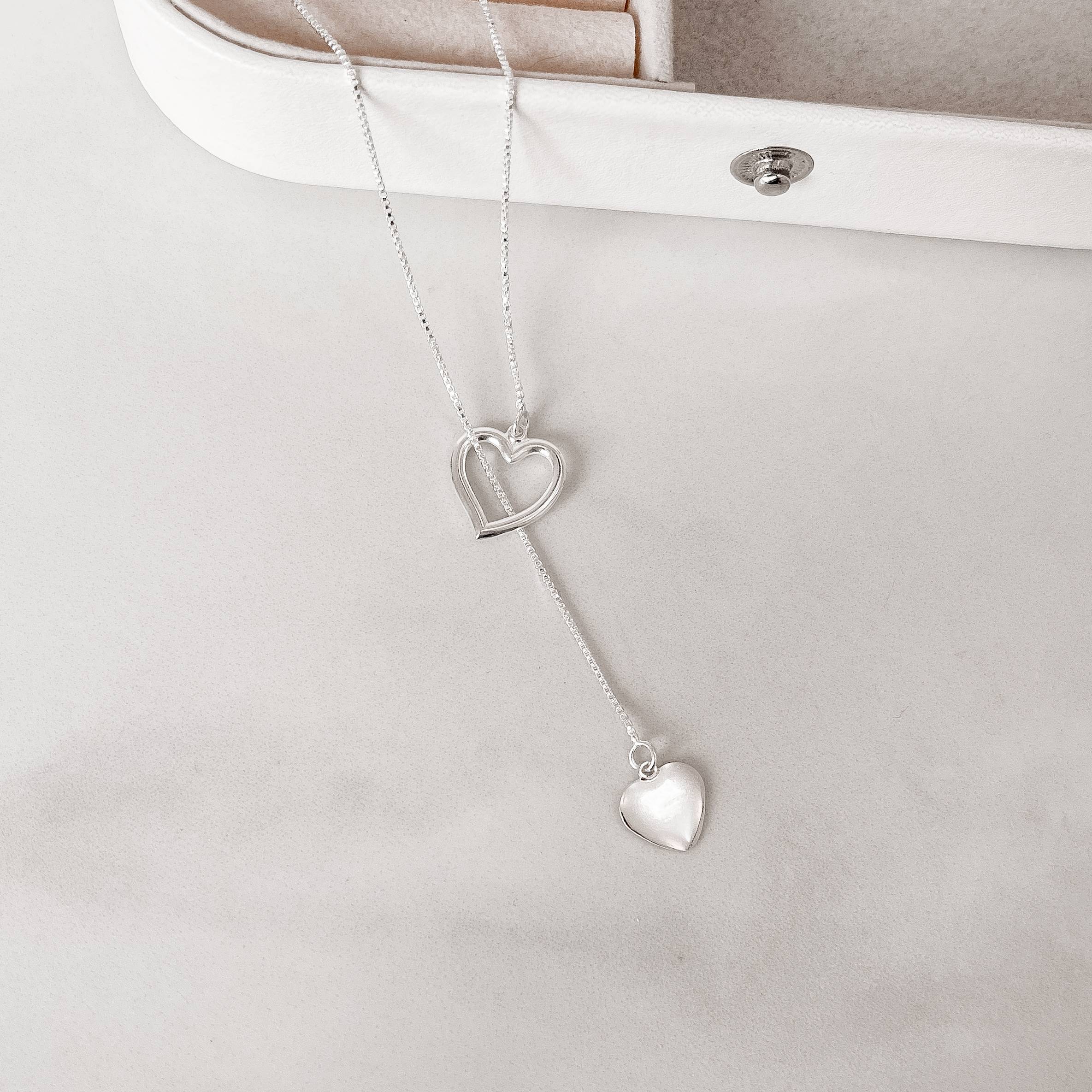 Imagem Secundária Gravatinha corações liso e vazado