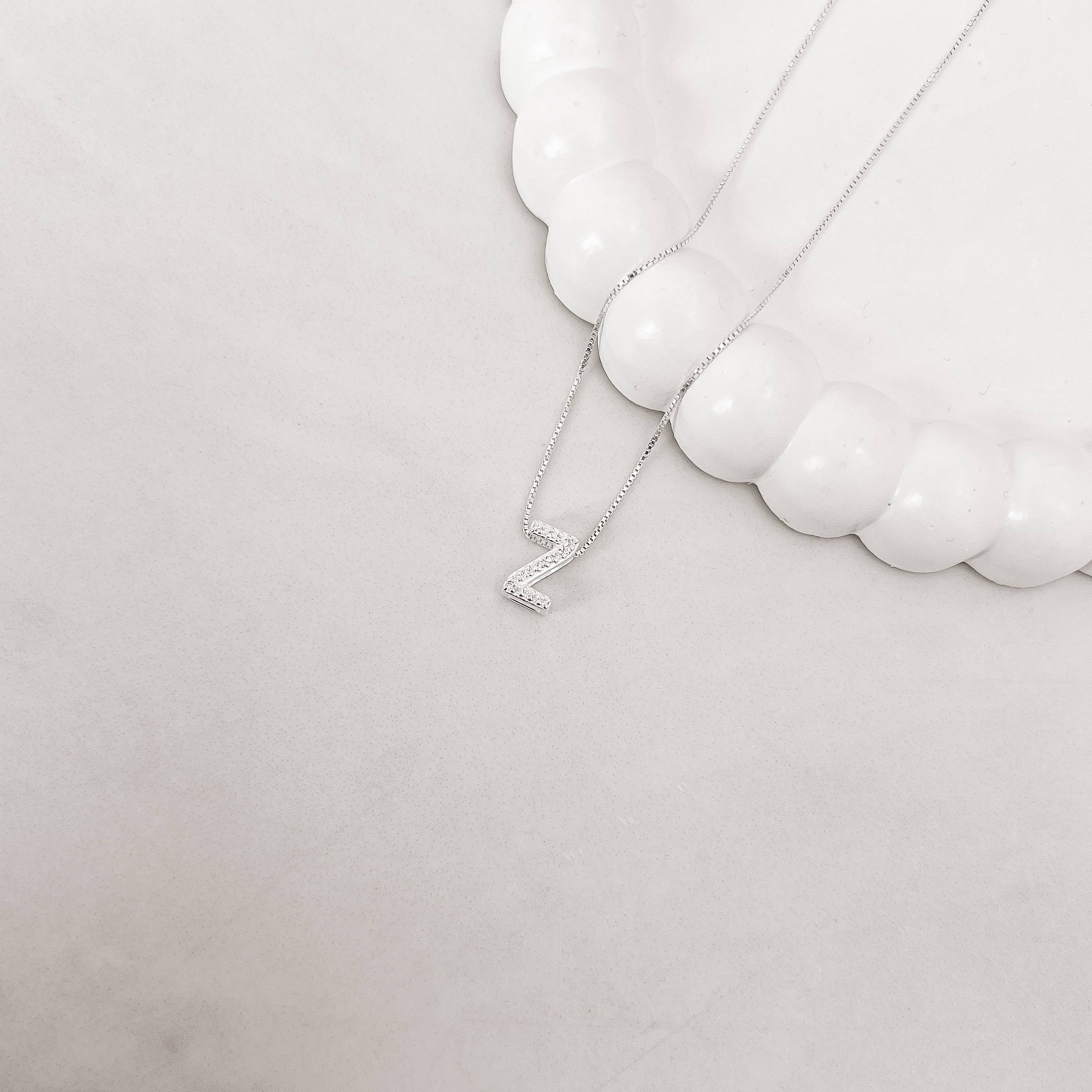 Imagem Secundária Colar letra Z cravejada 10mm 45cm