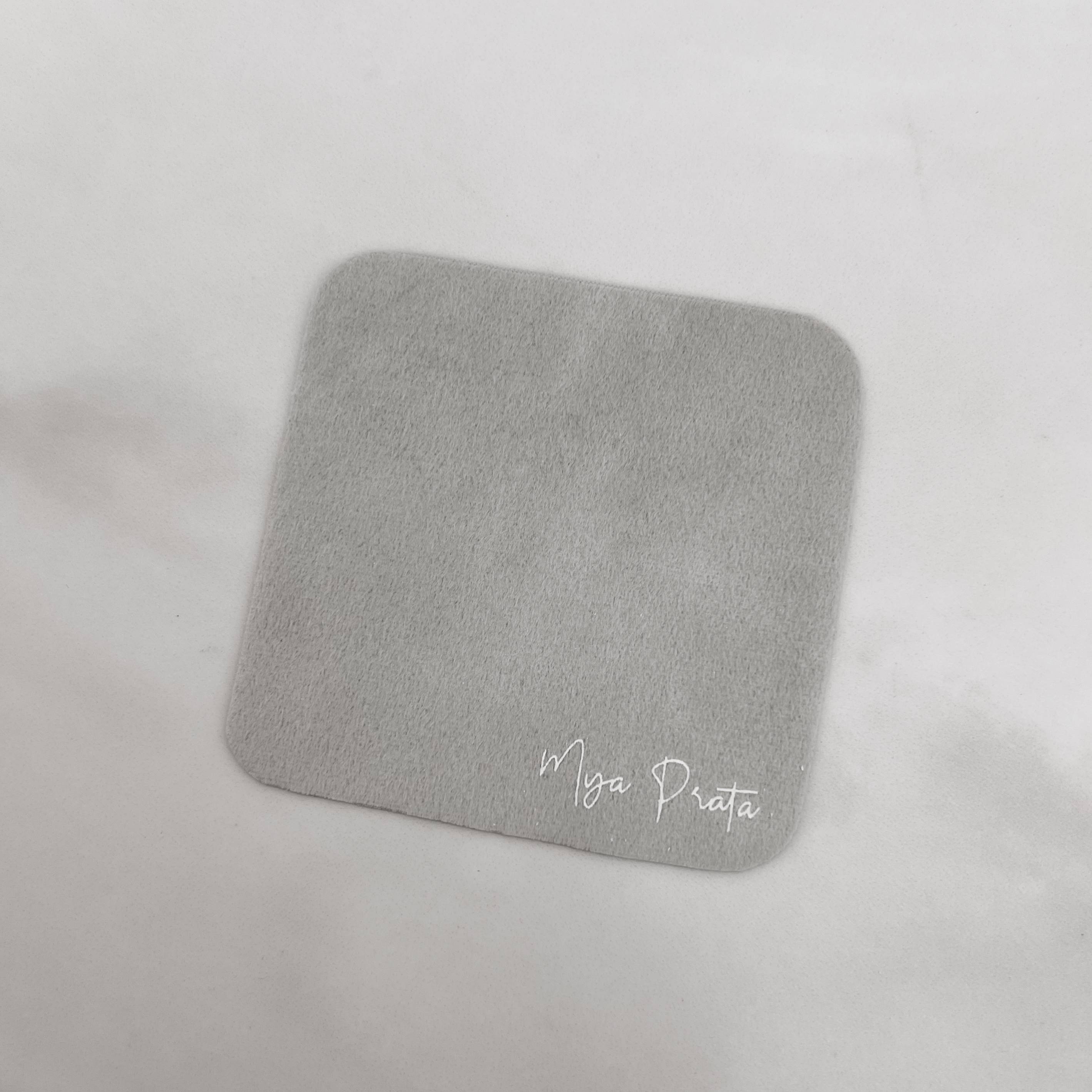 Flanela limpa pratas cinza 7,5x7,5cm