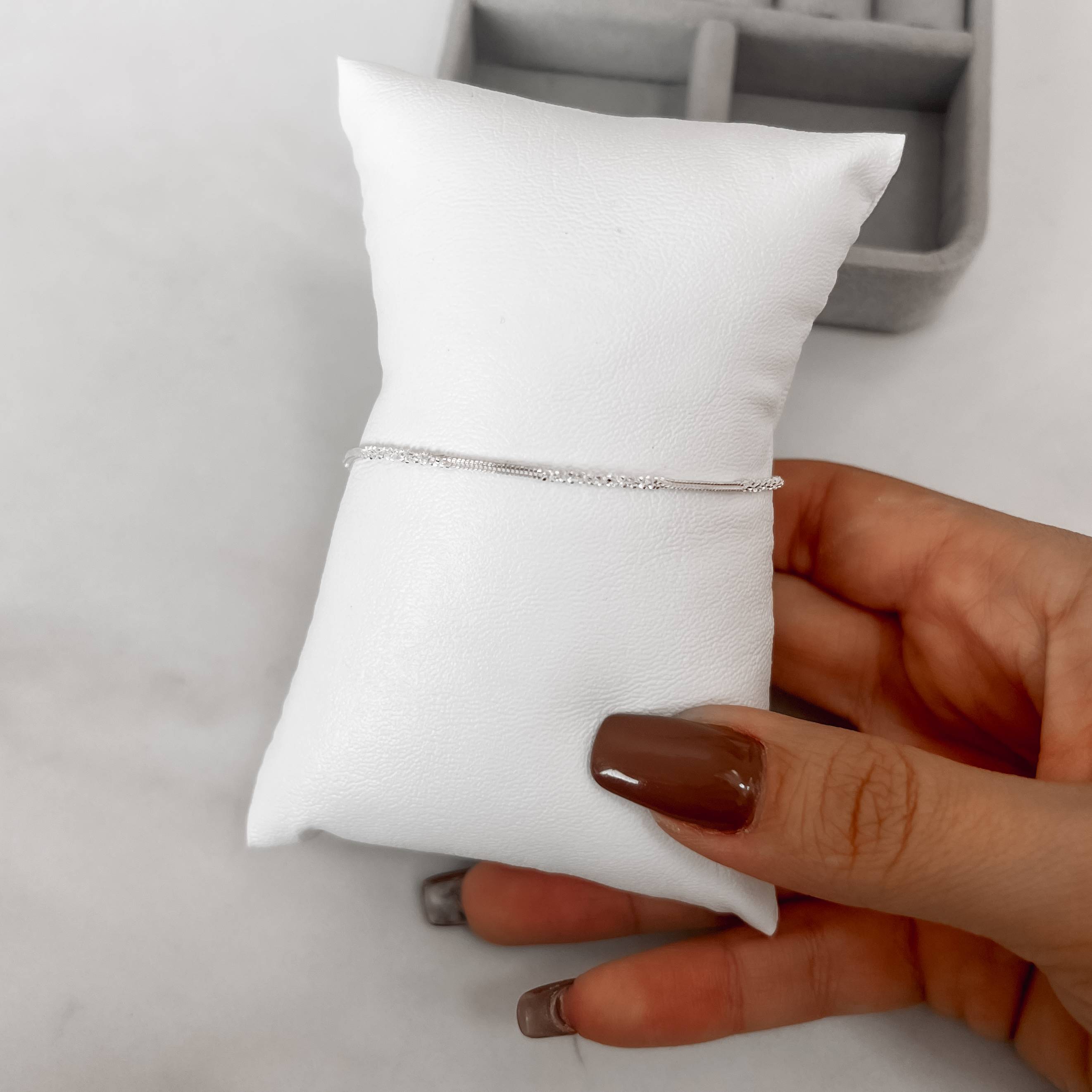 Pulseira corrente pipoca invertida 1.6