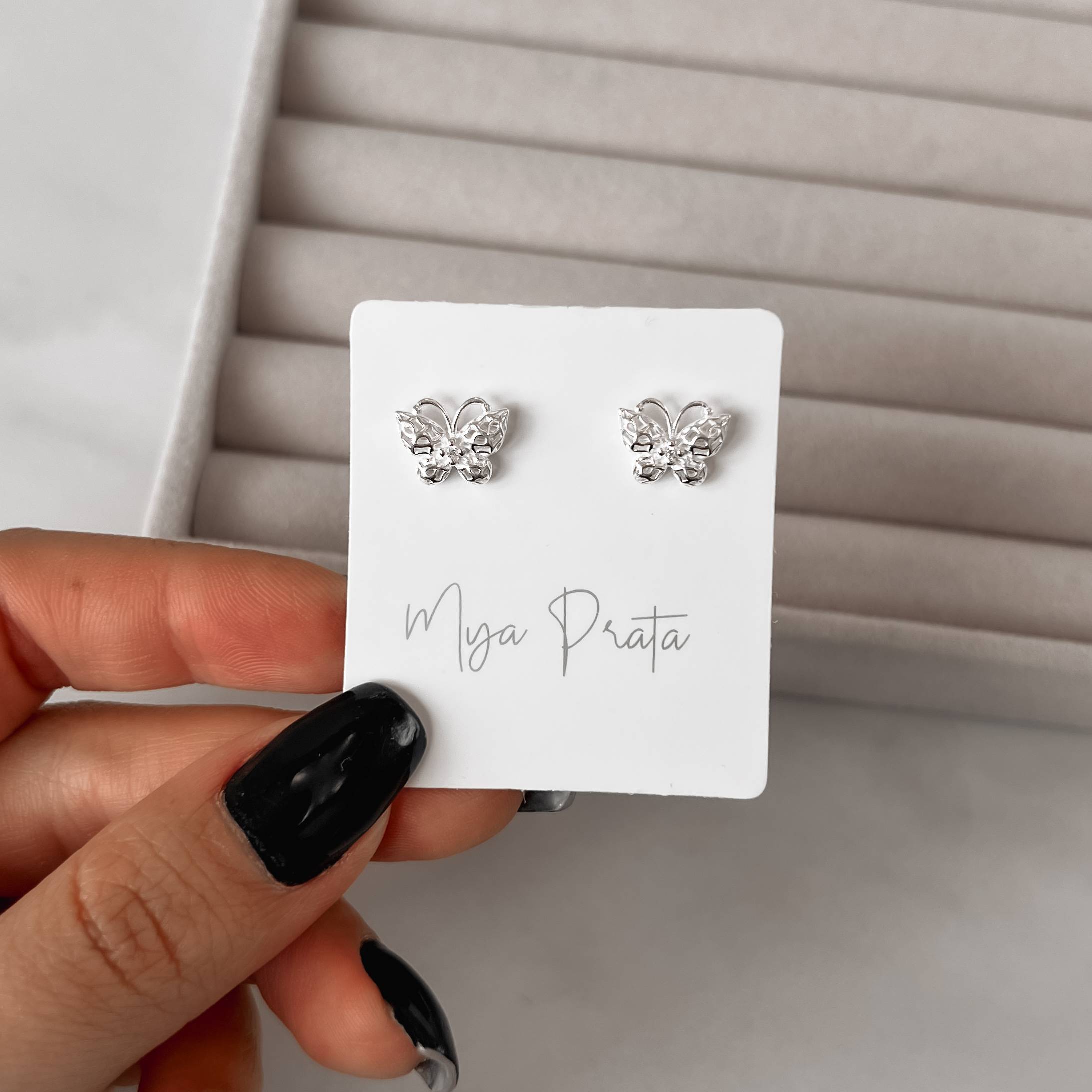 Imagem Brinco borboleta 3D 11mm