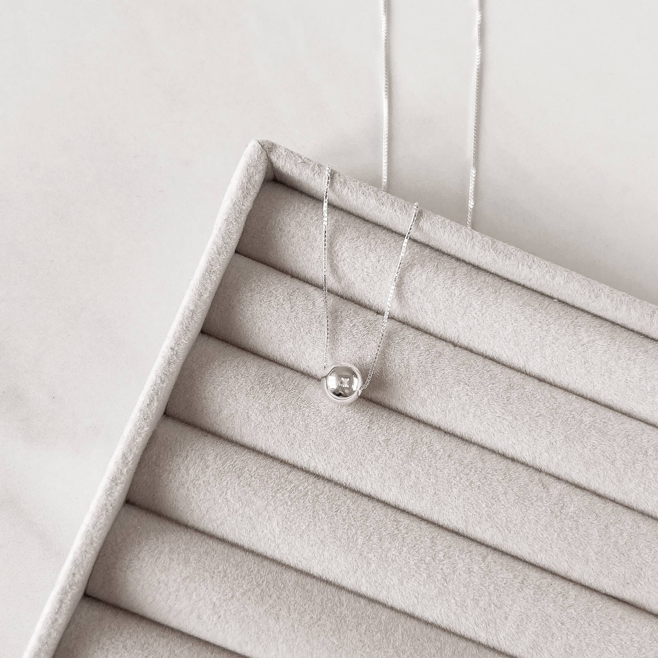 Imagem Colar bola 8mm 45cm com alongadora