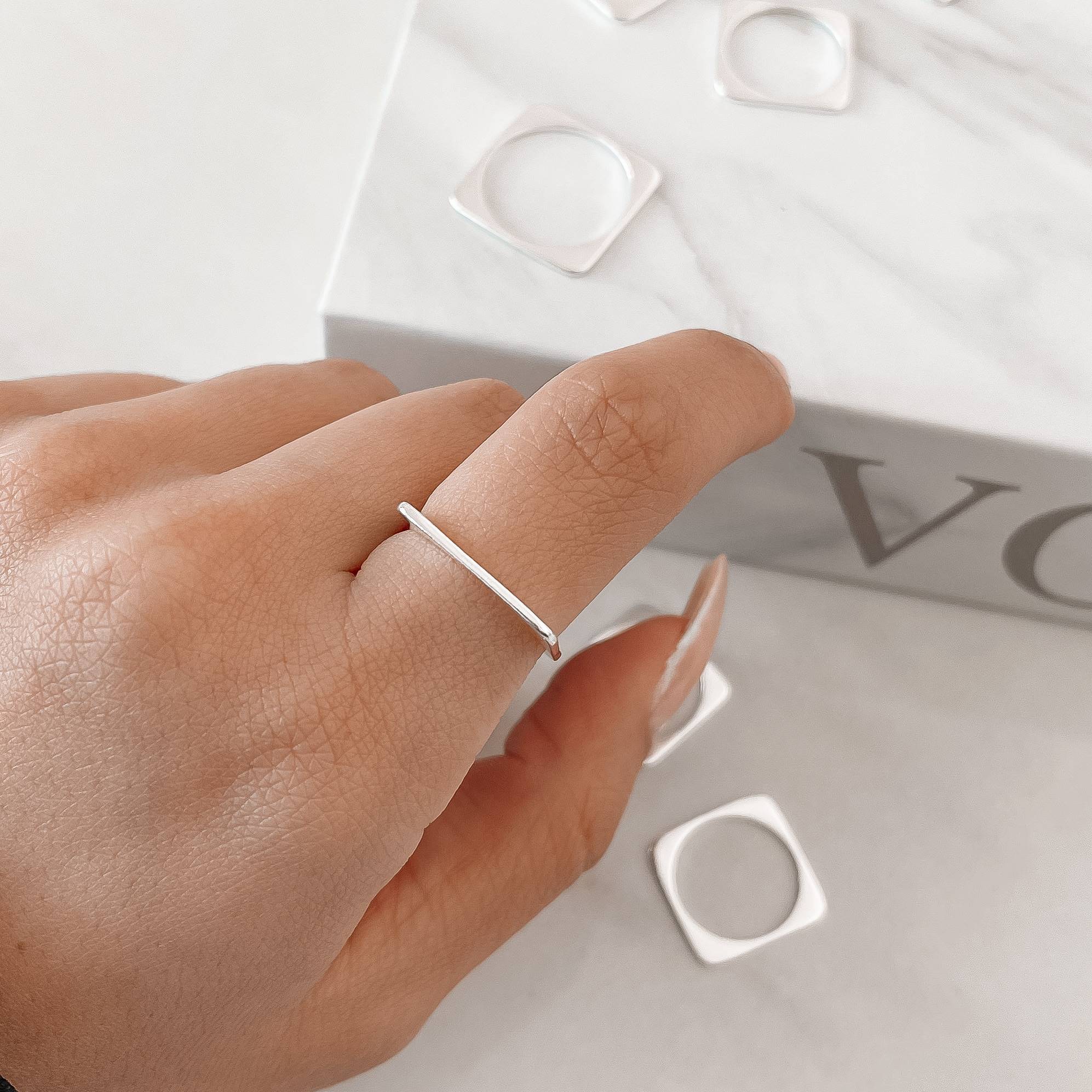 Imagem Anel quadrado arredondado