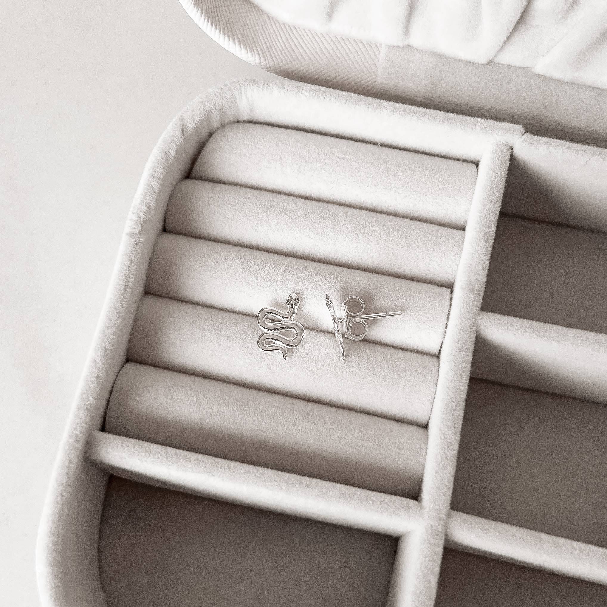 Imagem Brinco cobra detalhe zircônia 12mm