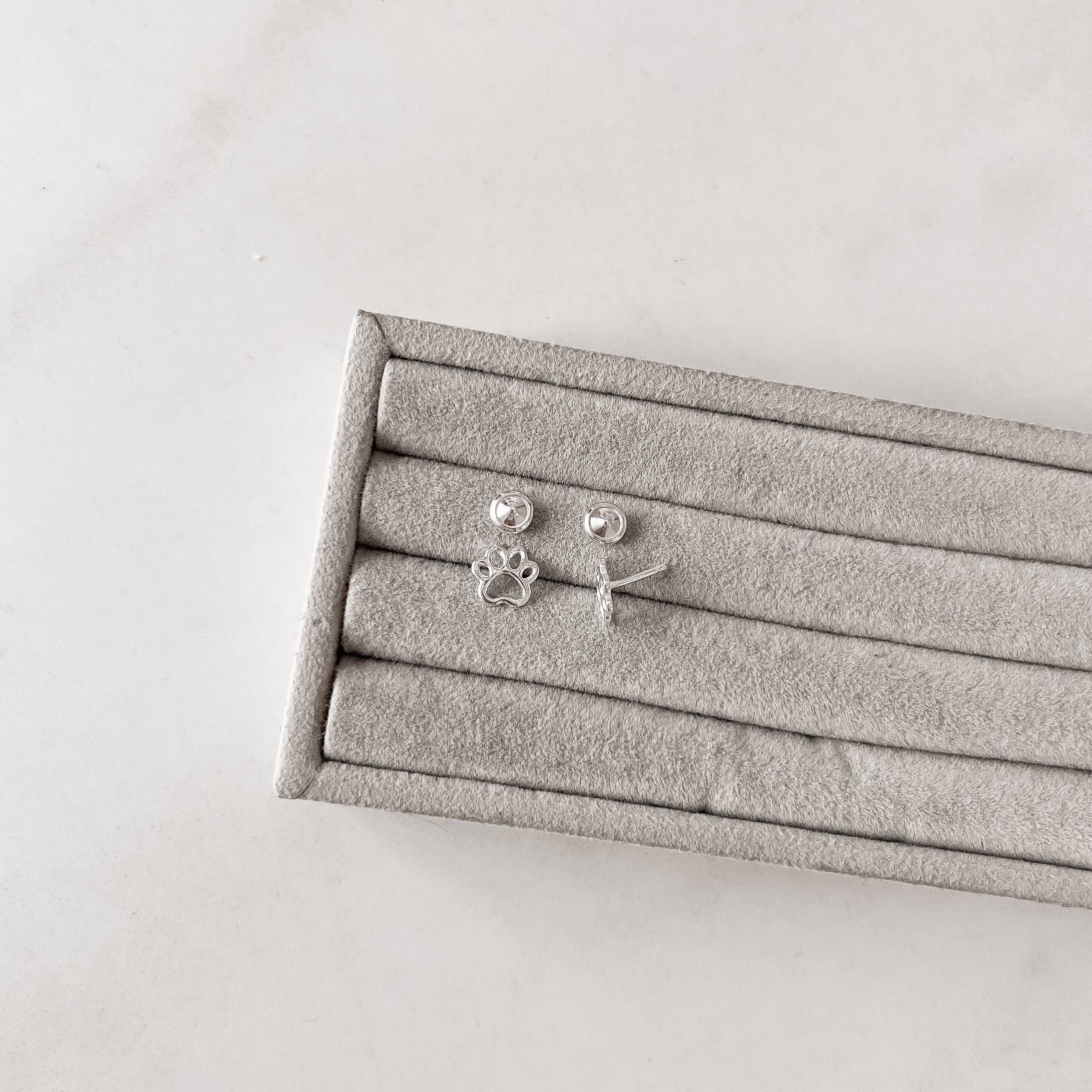 Imagem Brinco infantil pata vazada 8mm tarraxa baby