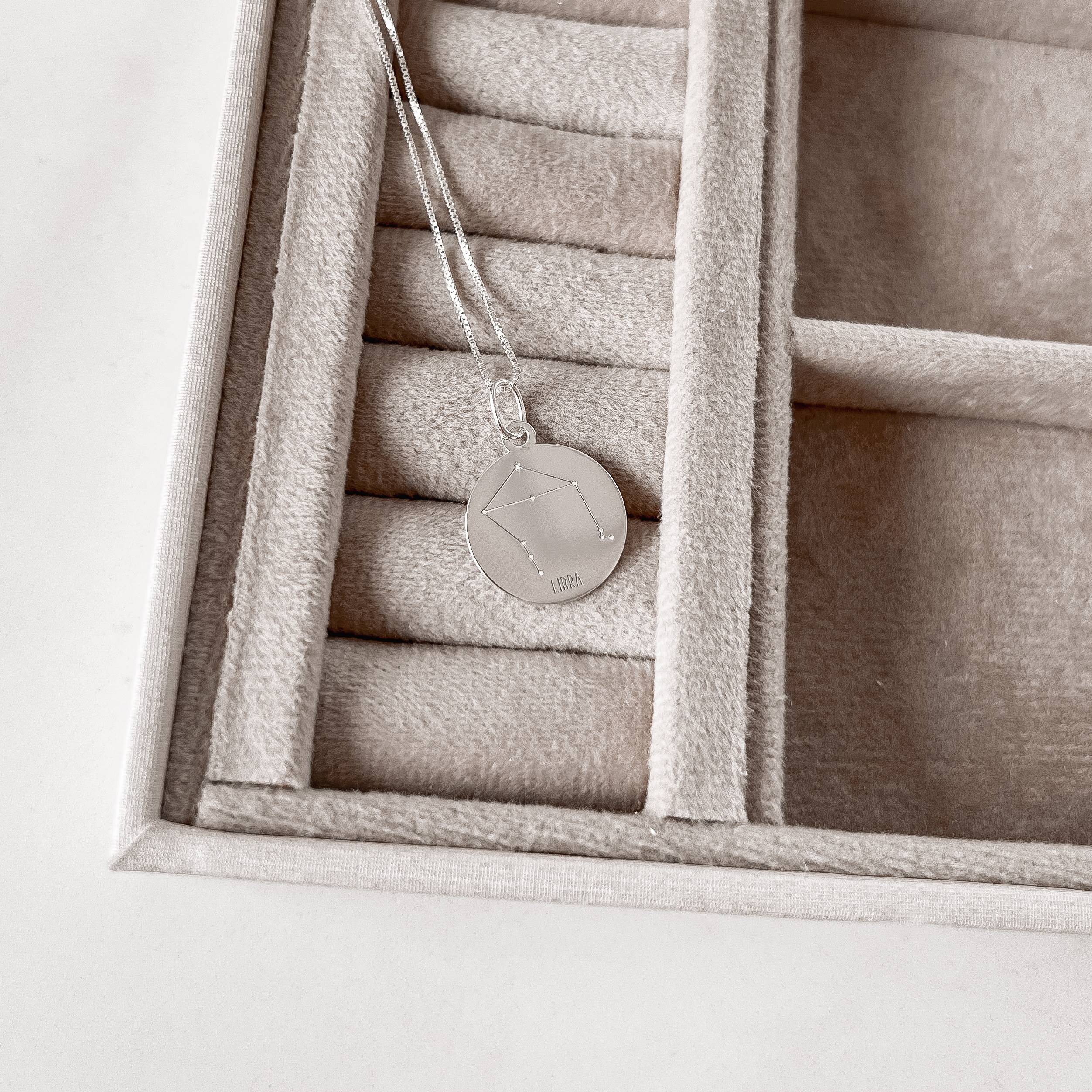 Colar pingente constelação signo libra 45cm