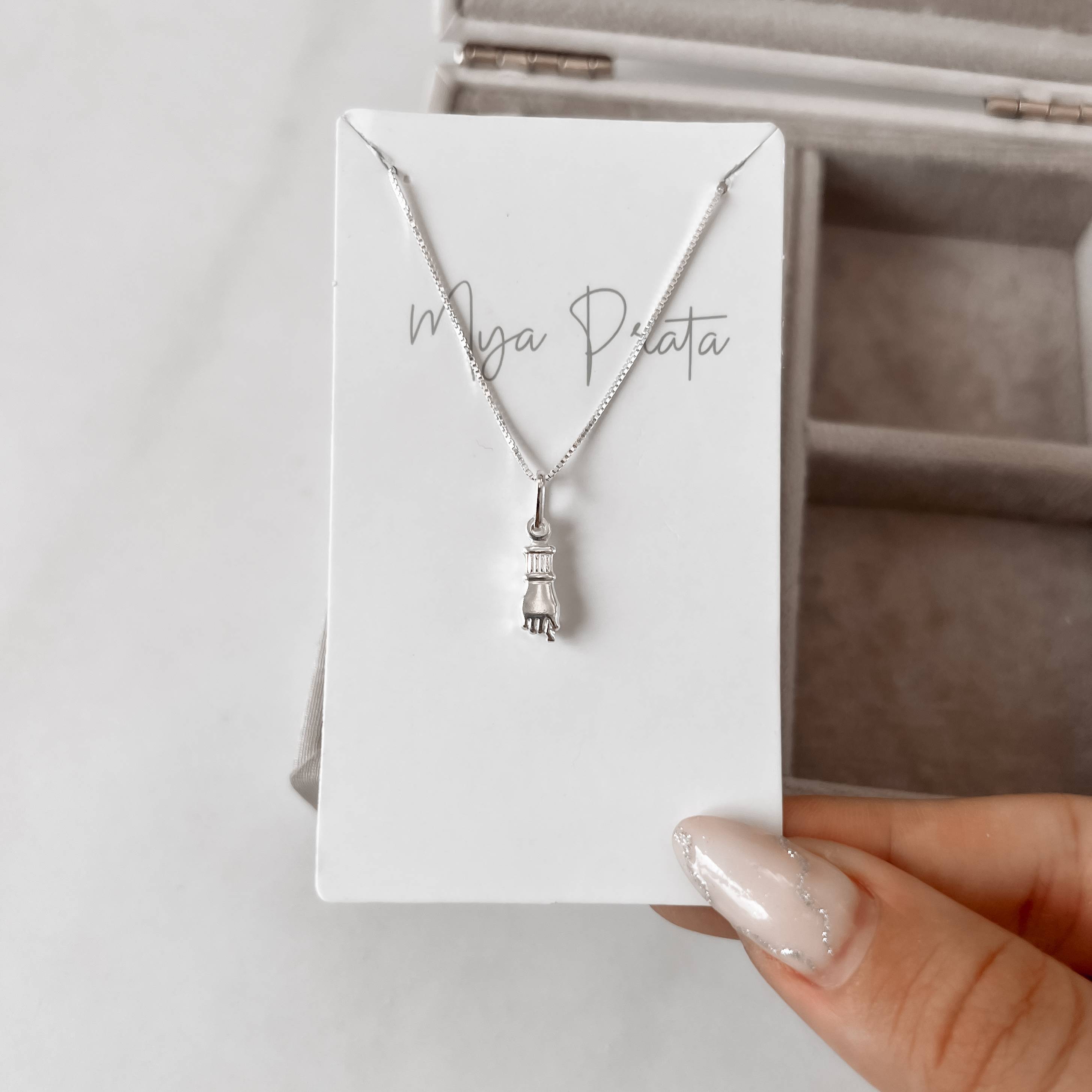 Colar pingente figa 11mm 40cm