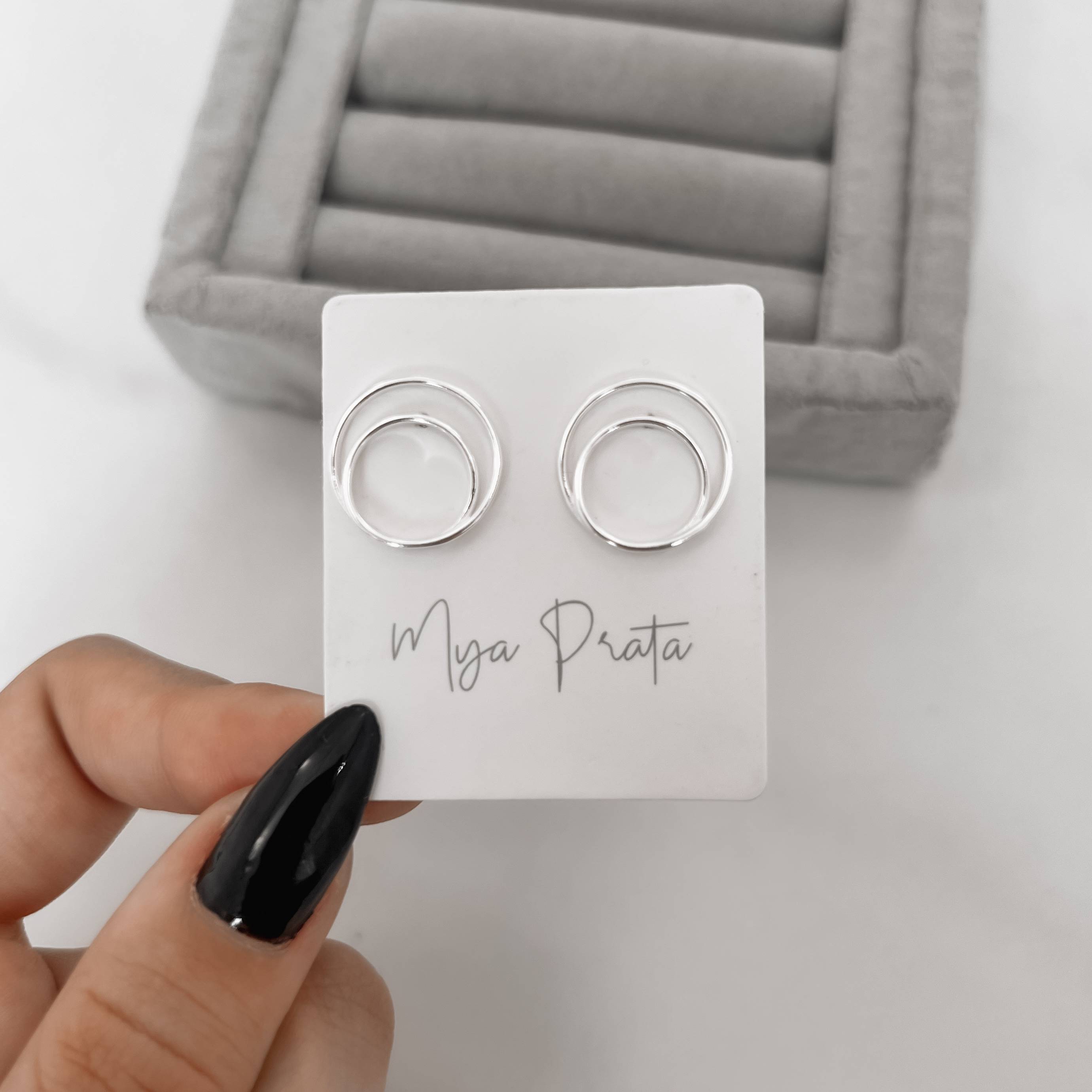 Imagem Secundária Brinco círculo 2 voltas 15mm