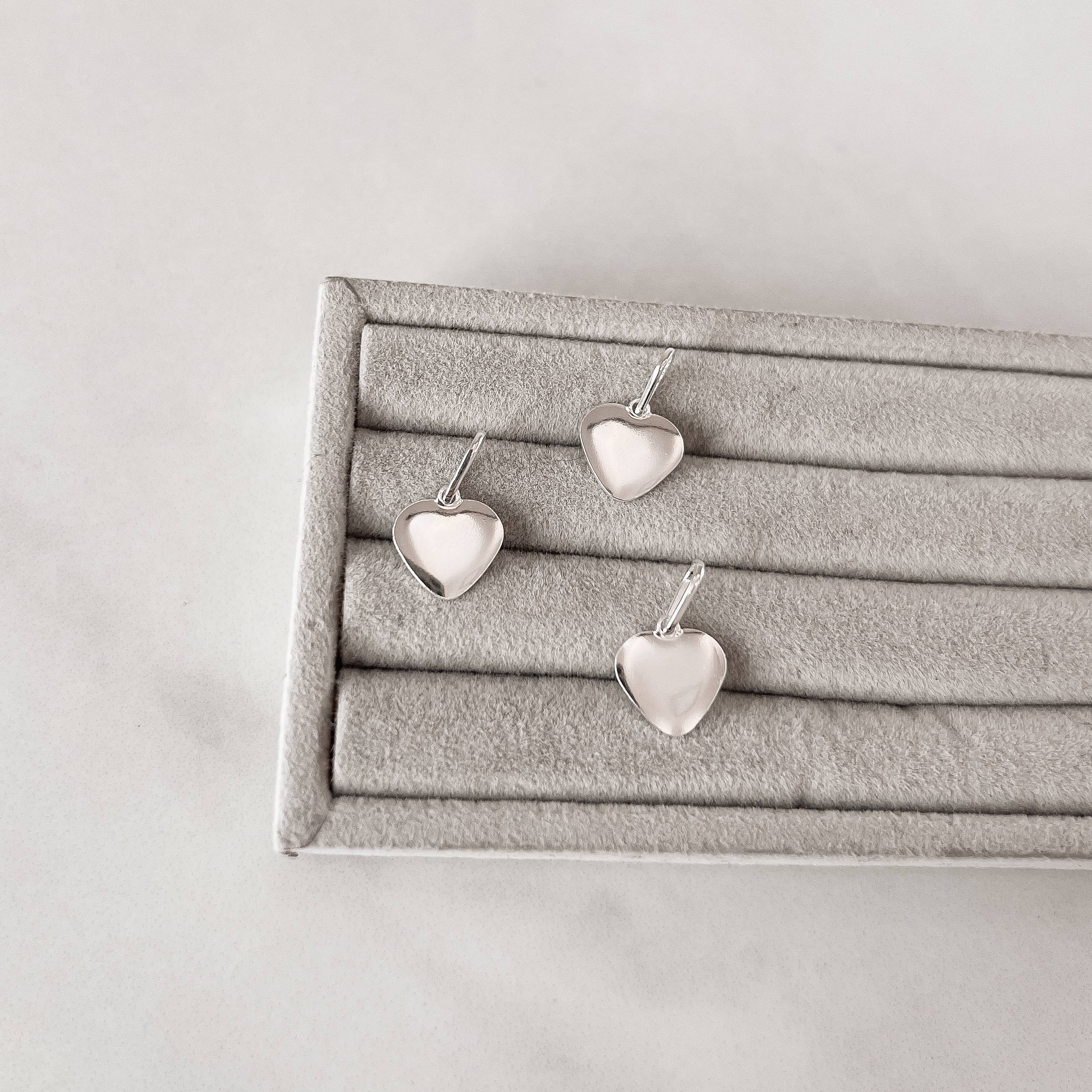 Pingente medalha coração lisa 11mm