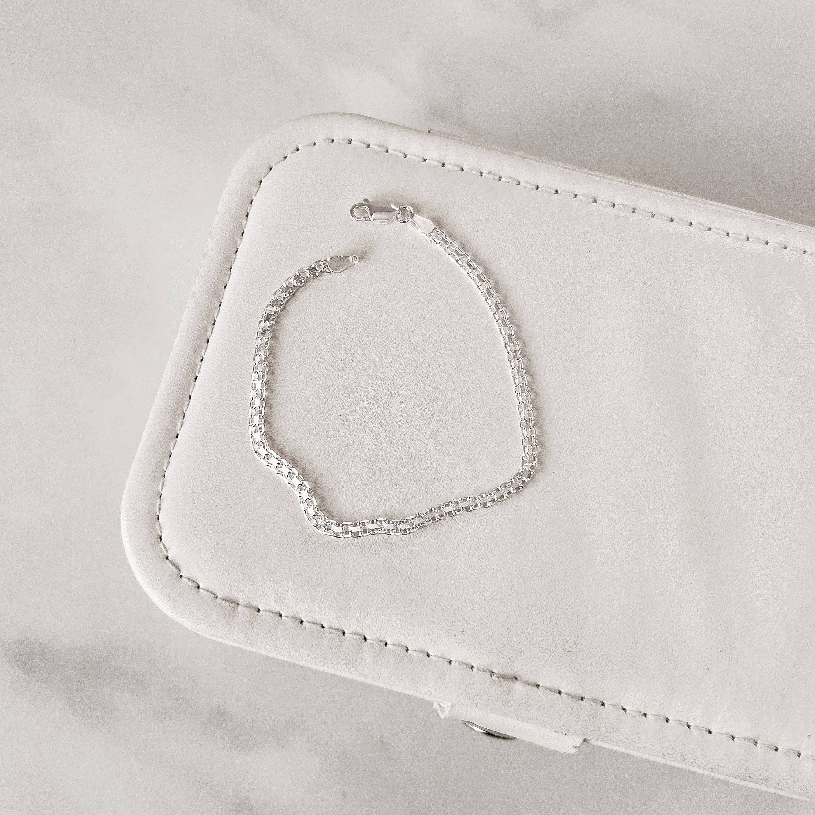 Imagem Secundária Pulseira corrente esteira cadeado 3.0 19cm