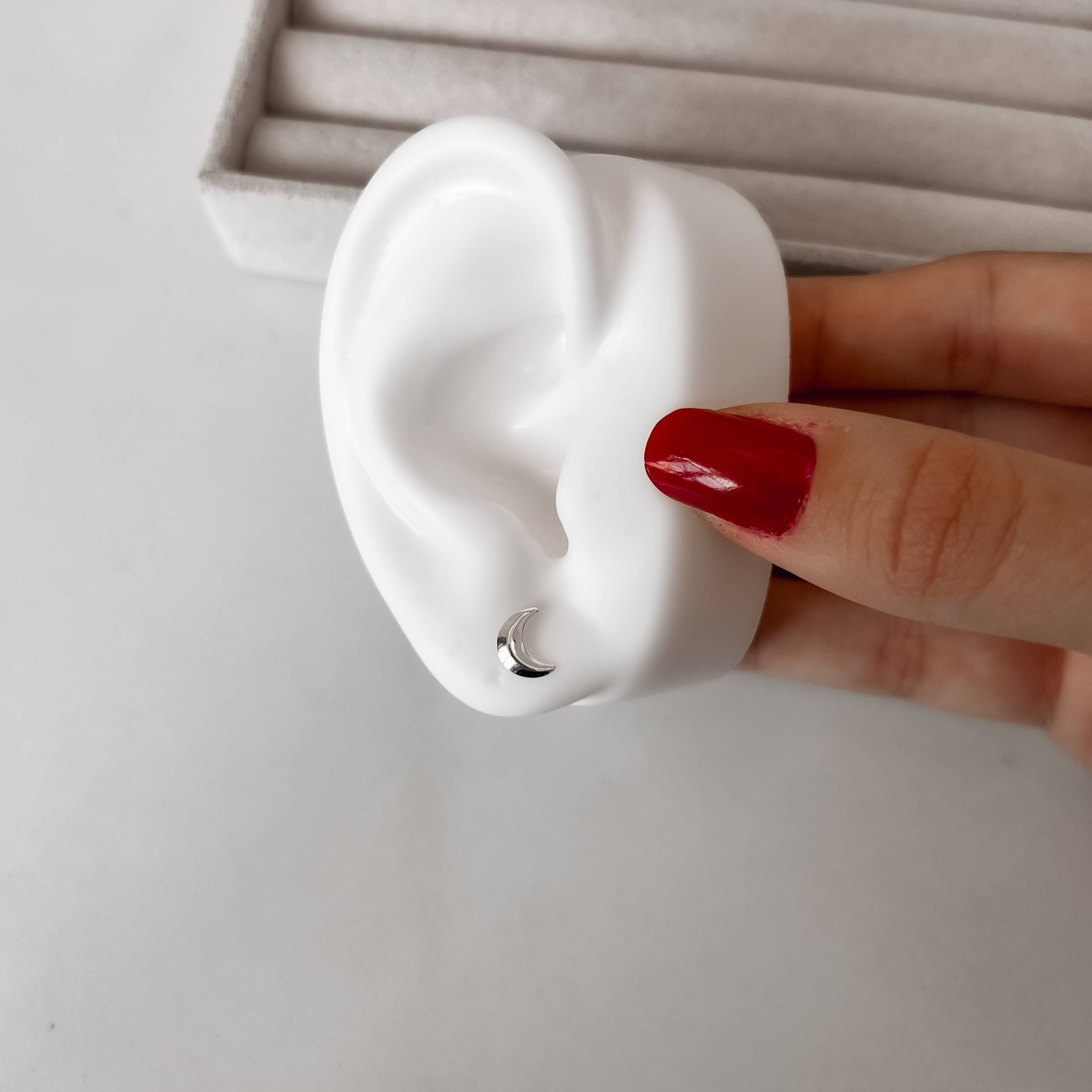 Imagem Secundária Brinco lua 8mm