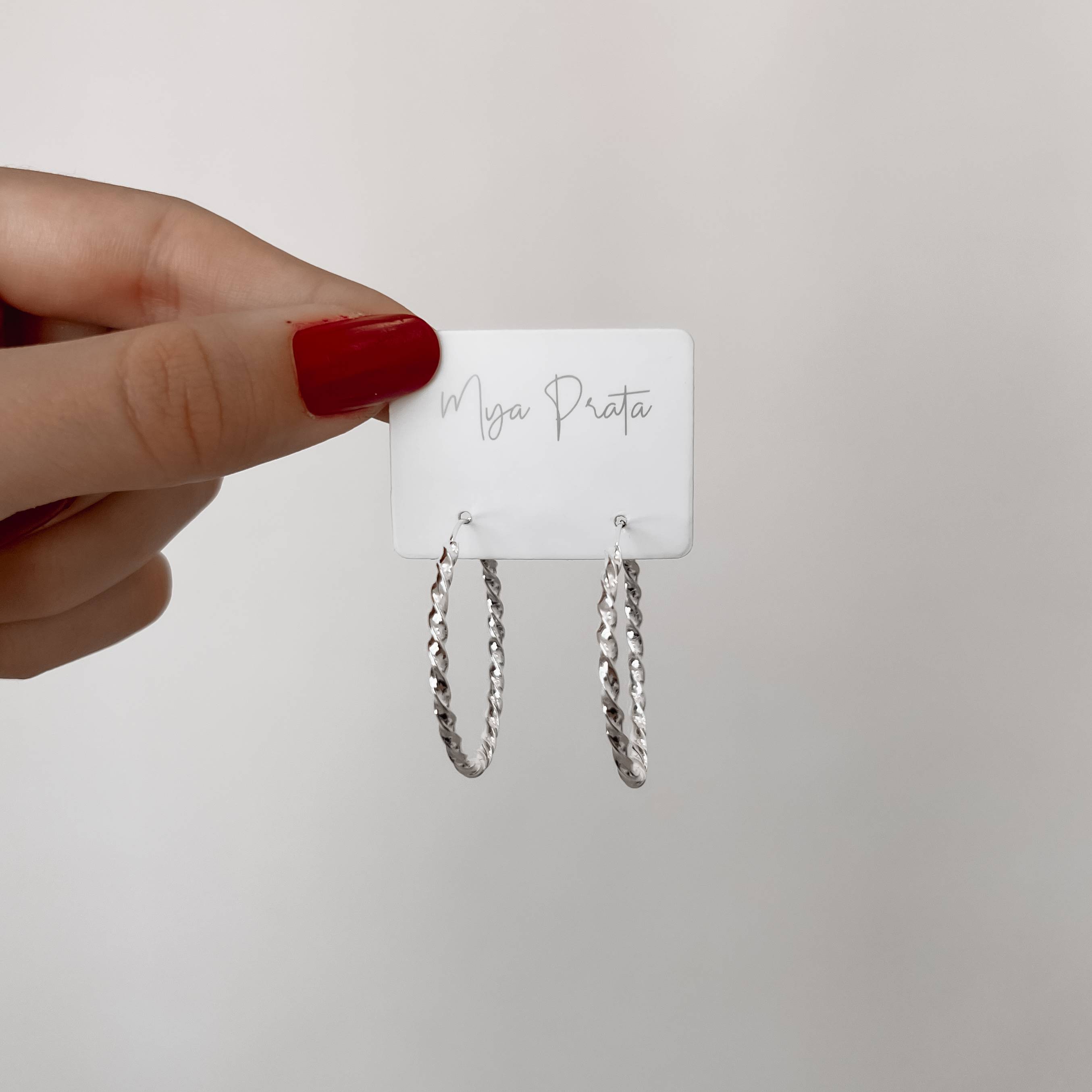 Imagem Argola redonda 34mm fio torcido