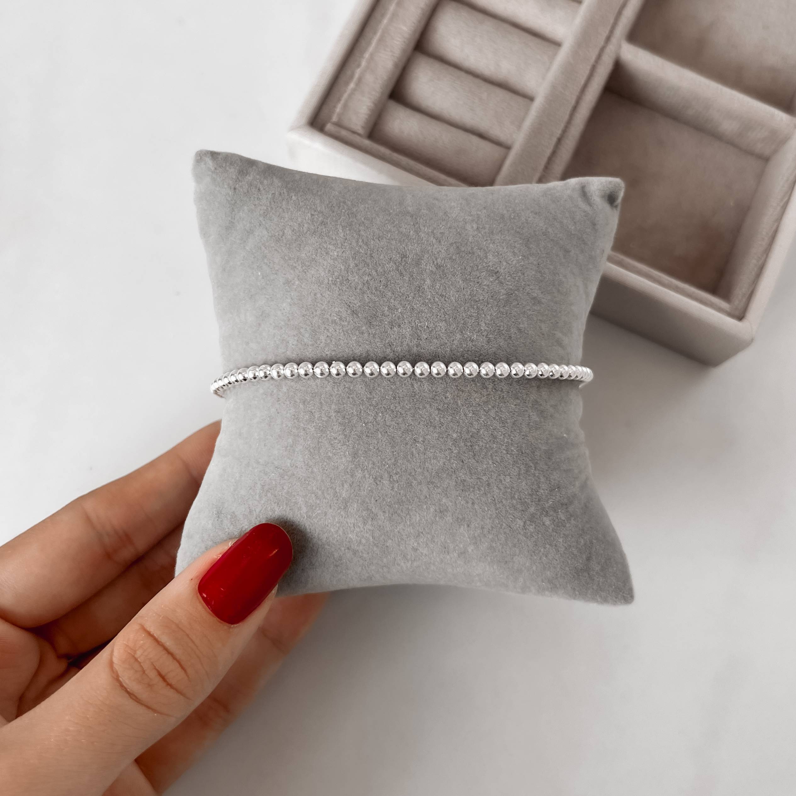 Pulseira cartier bolas 3mm