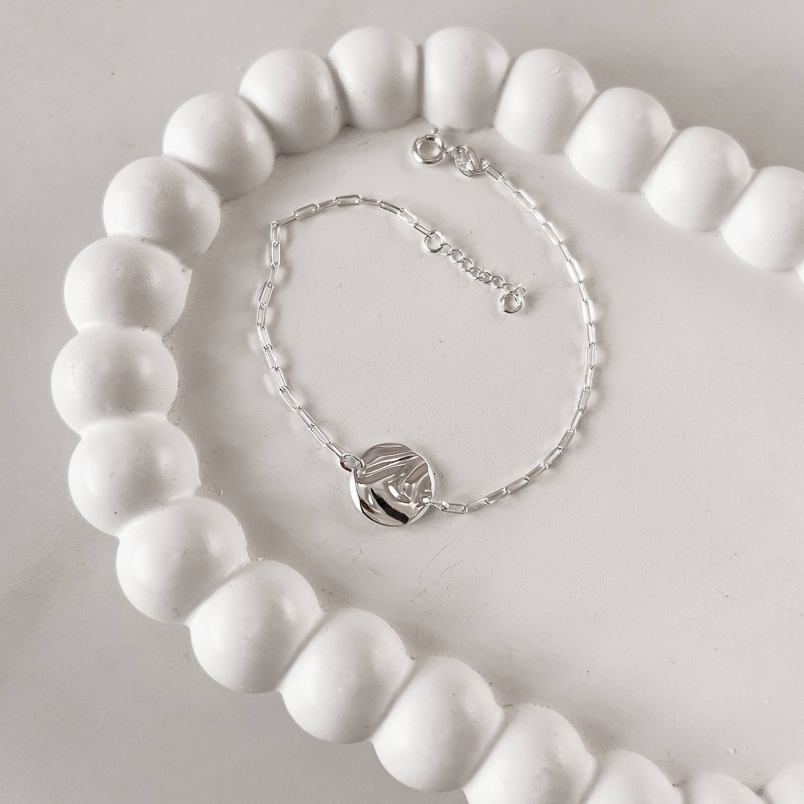 Imagem Secundária Pulseira entremeio medalha texturizada 13mm