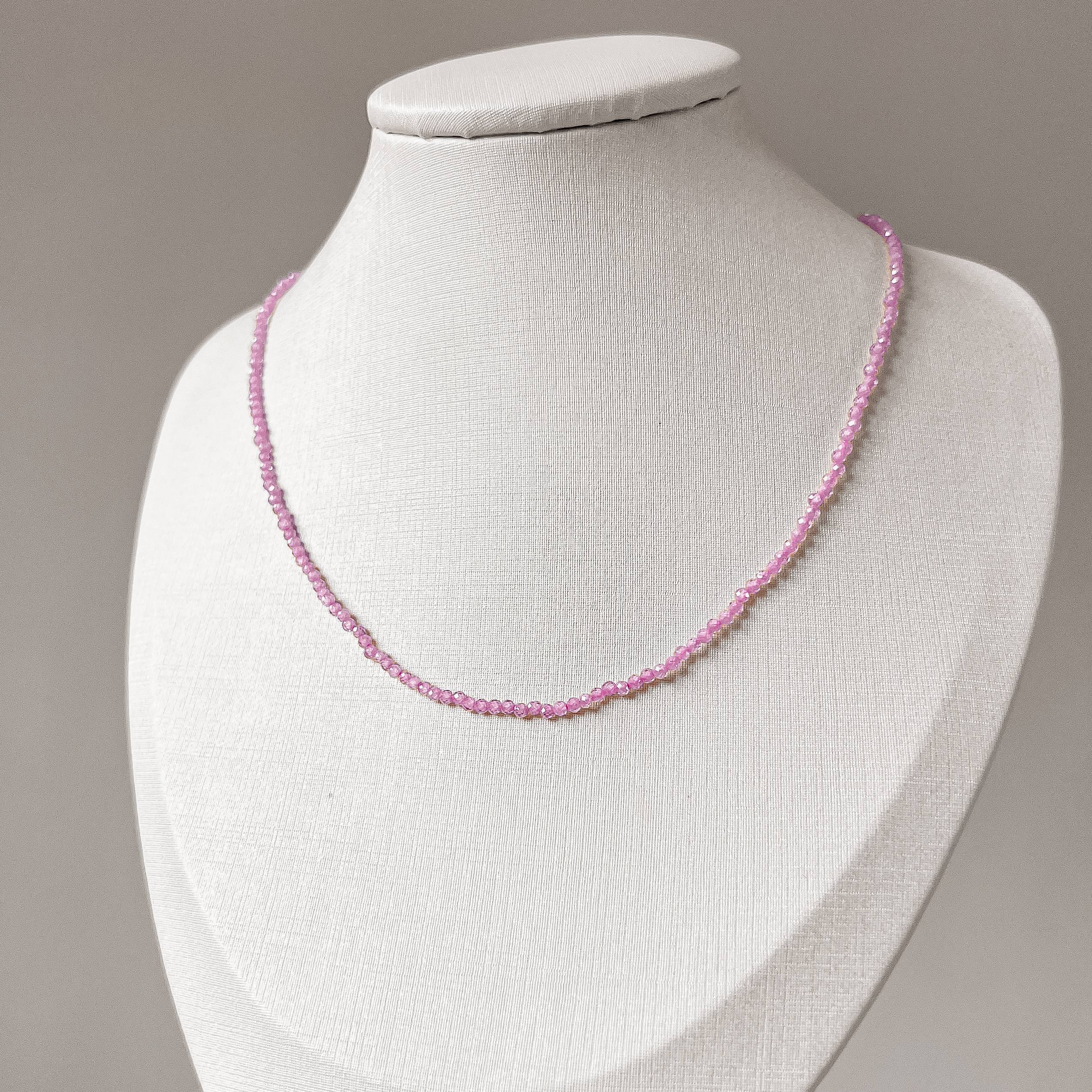 Imagem Choker zircônia redonda facetada rosa 2mm