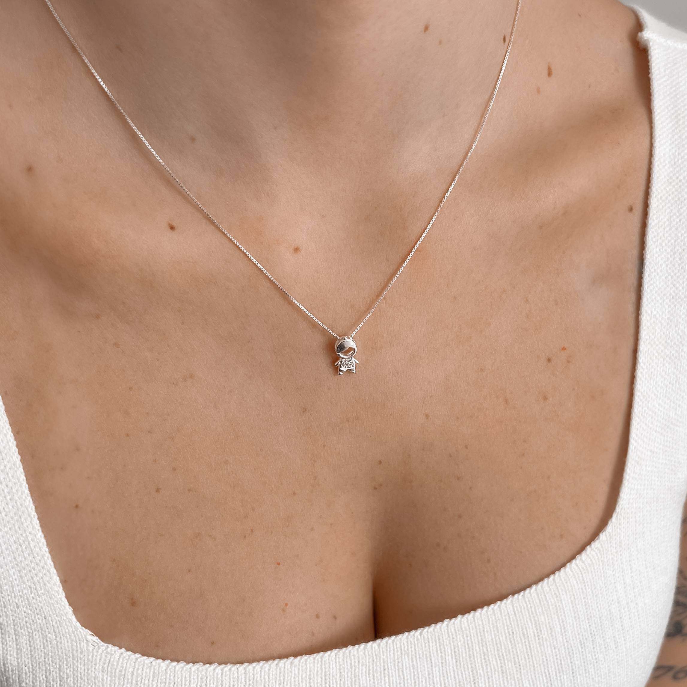 Imagem Colar menino detalhe cravejado 12mm 45cm