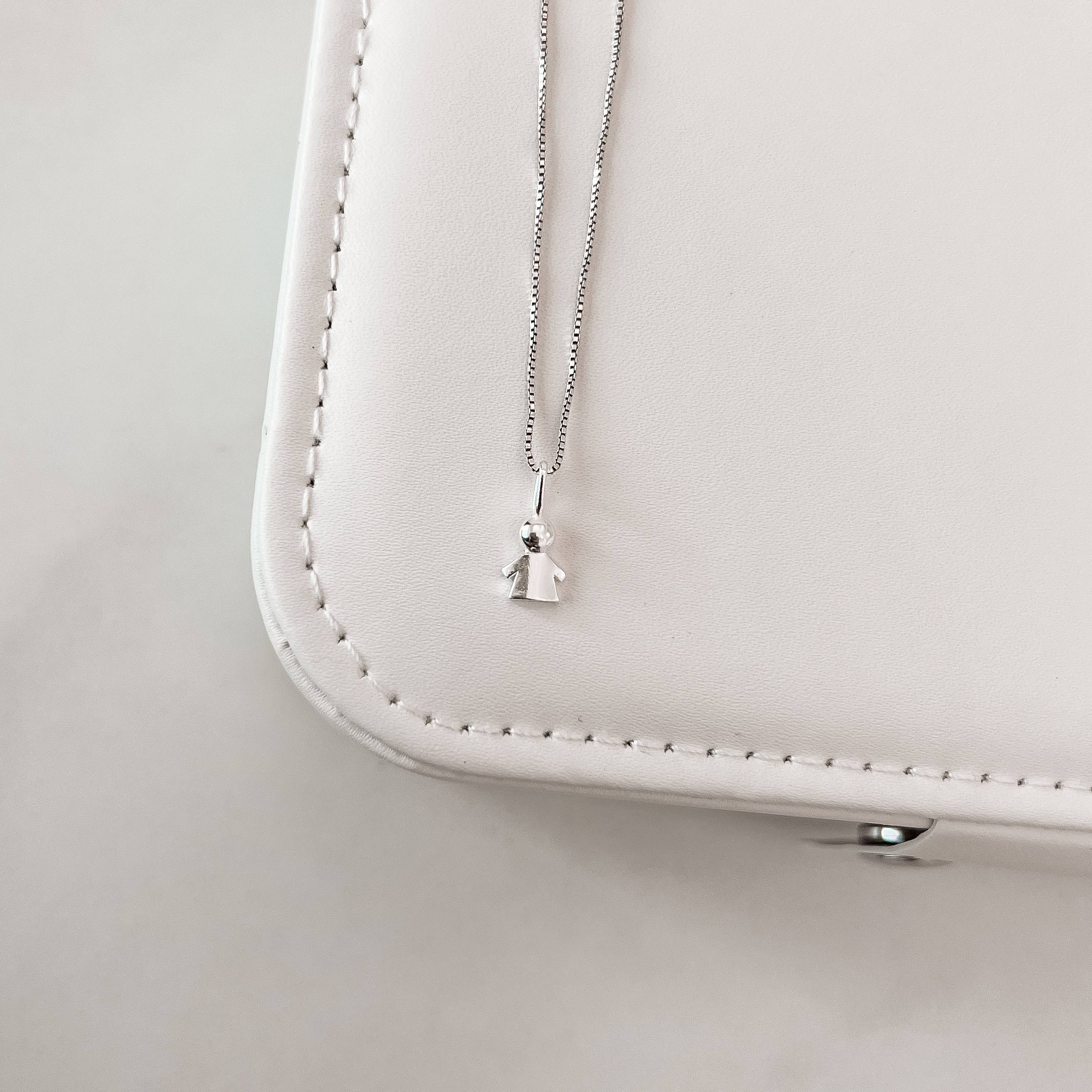 Imagem Secundária Colar pingente menina 8mm 40cm