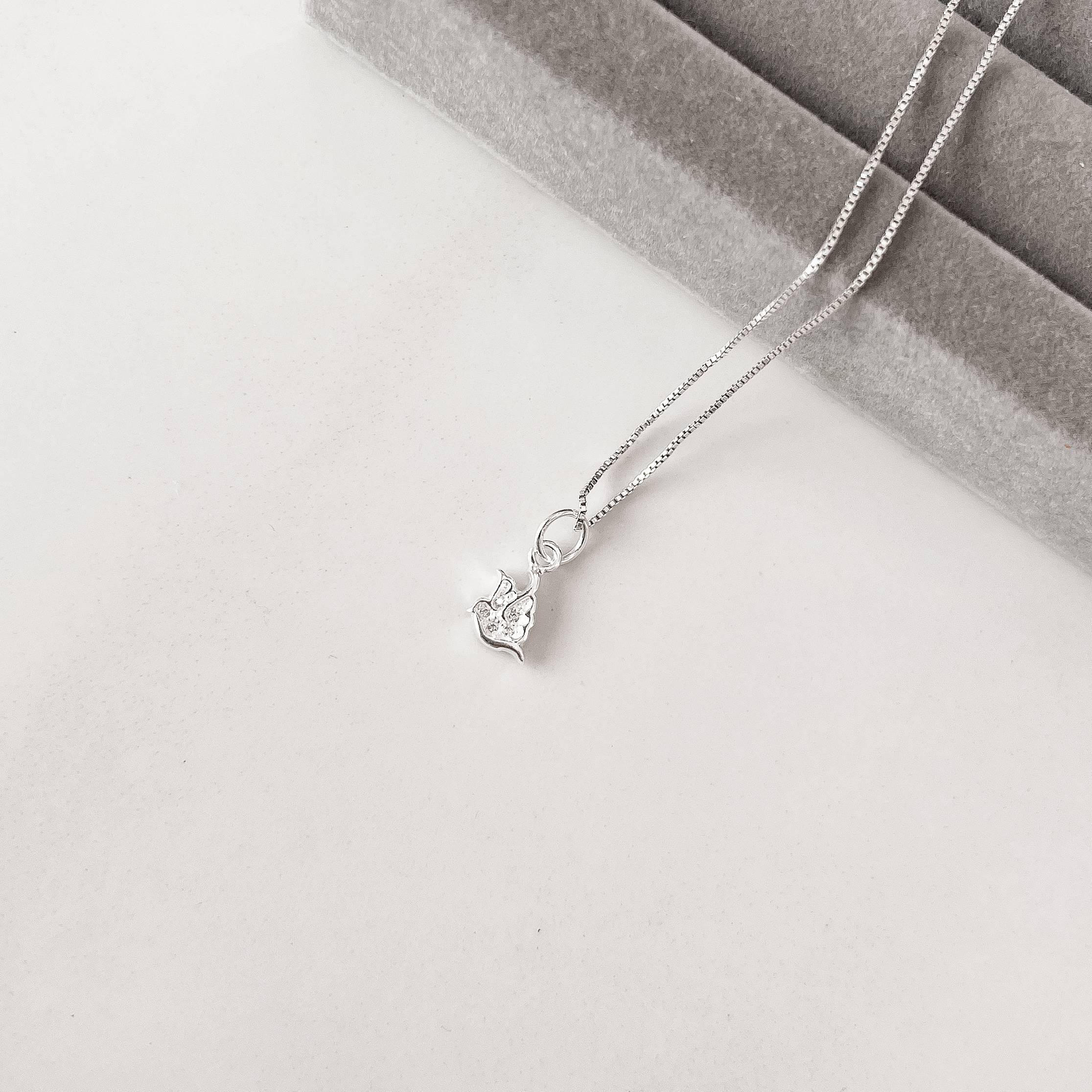 Imagem Colar pingente Espírito Santo cravejado 7mm 40cm