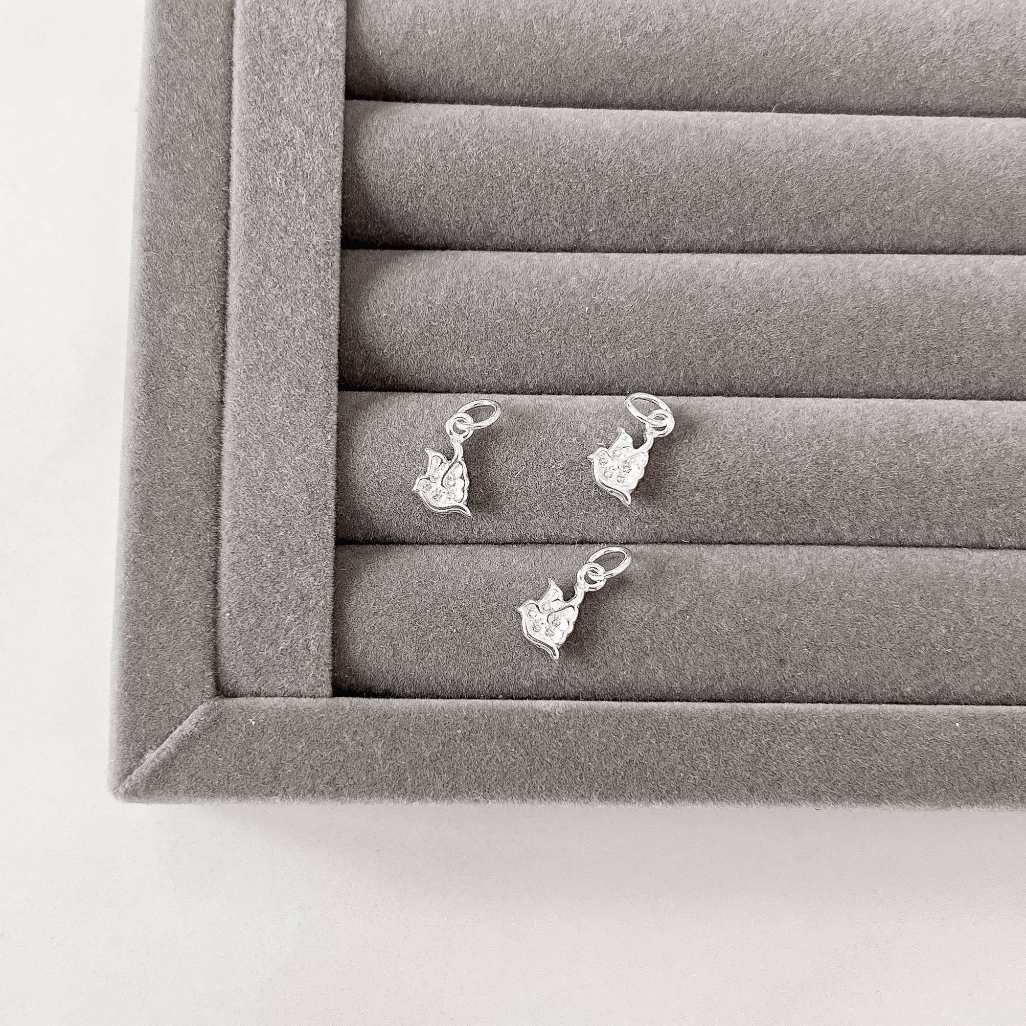 Pingente Espírito Santo cravejado 7mm