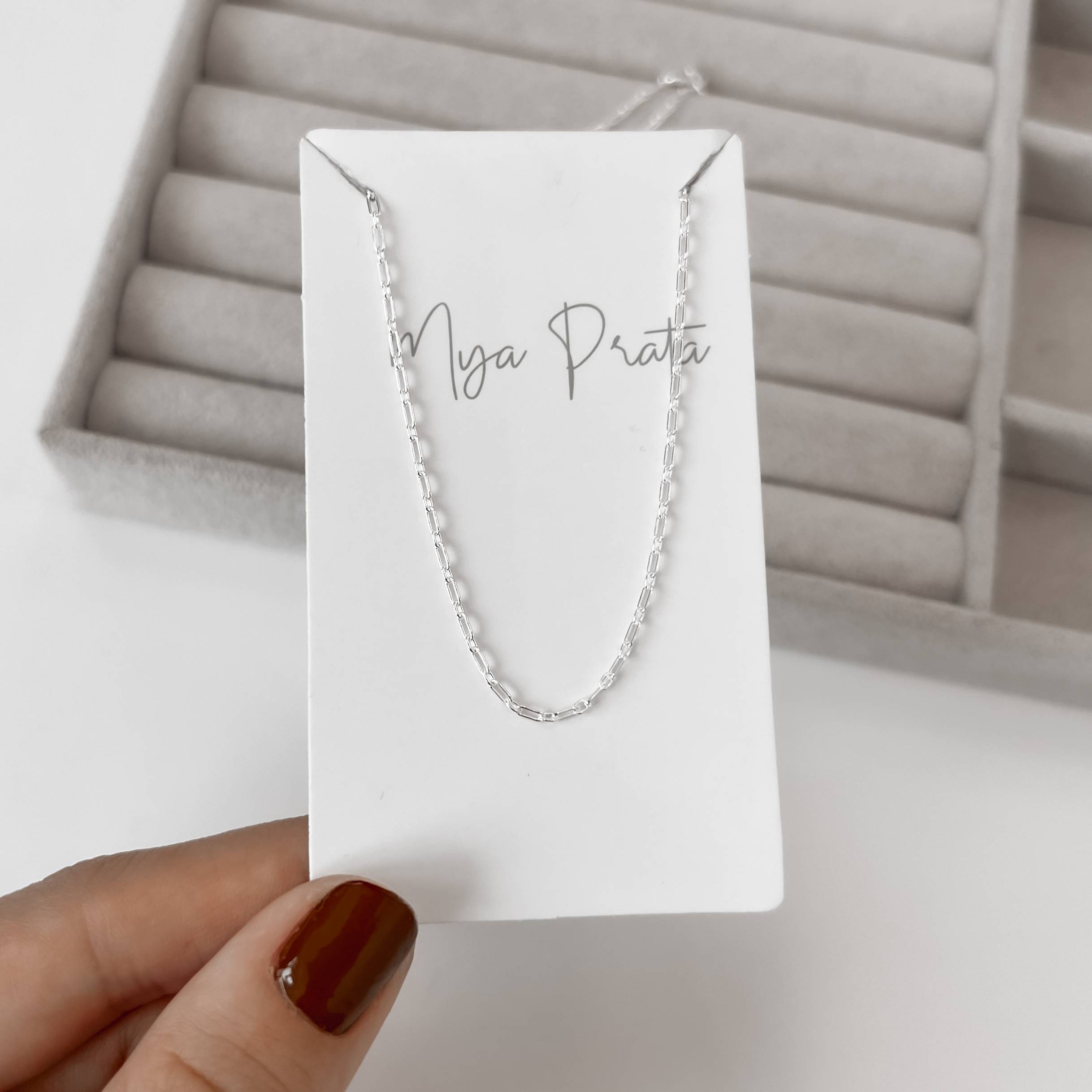 Corrente 1x1 cartier e cadeado 1.5 50cm