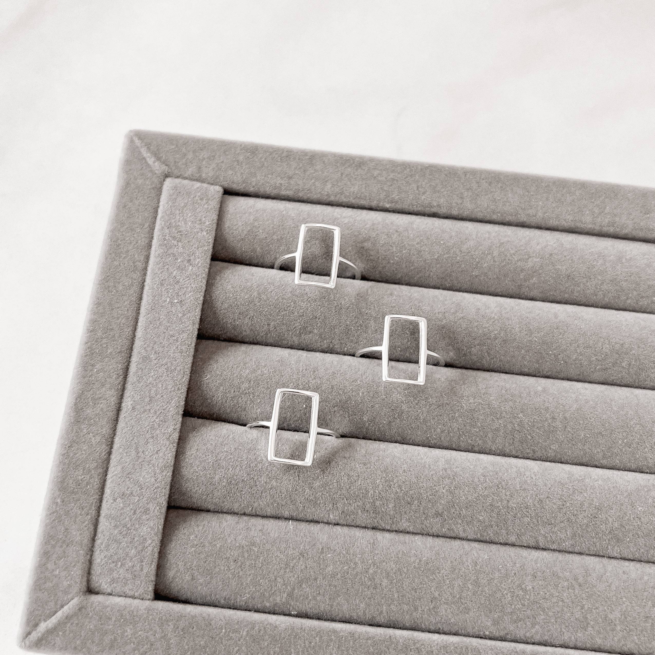 Imagem Anel retângulo vazado 15mm