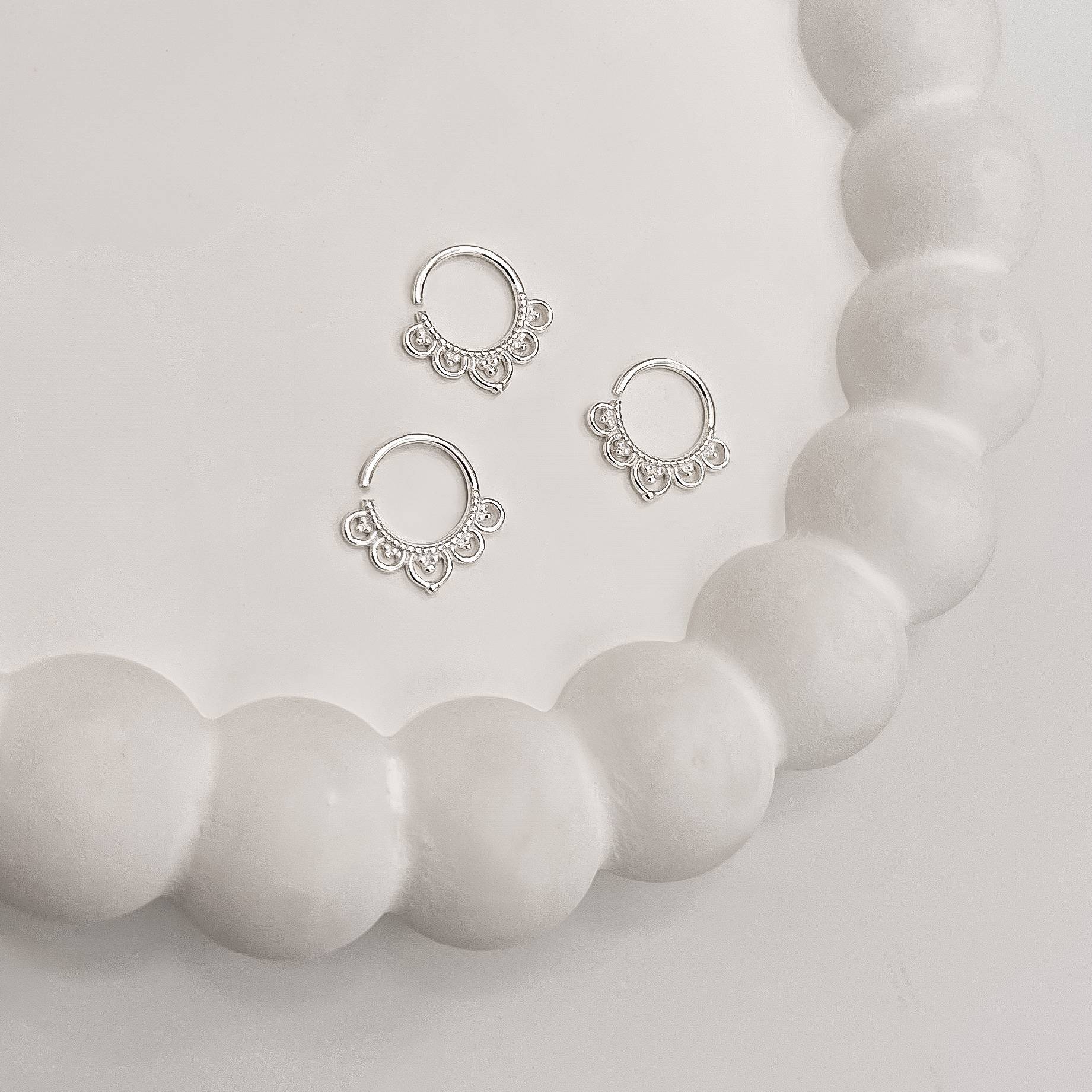 Piercing argola rendada 9mm