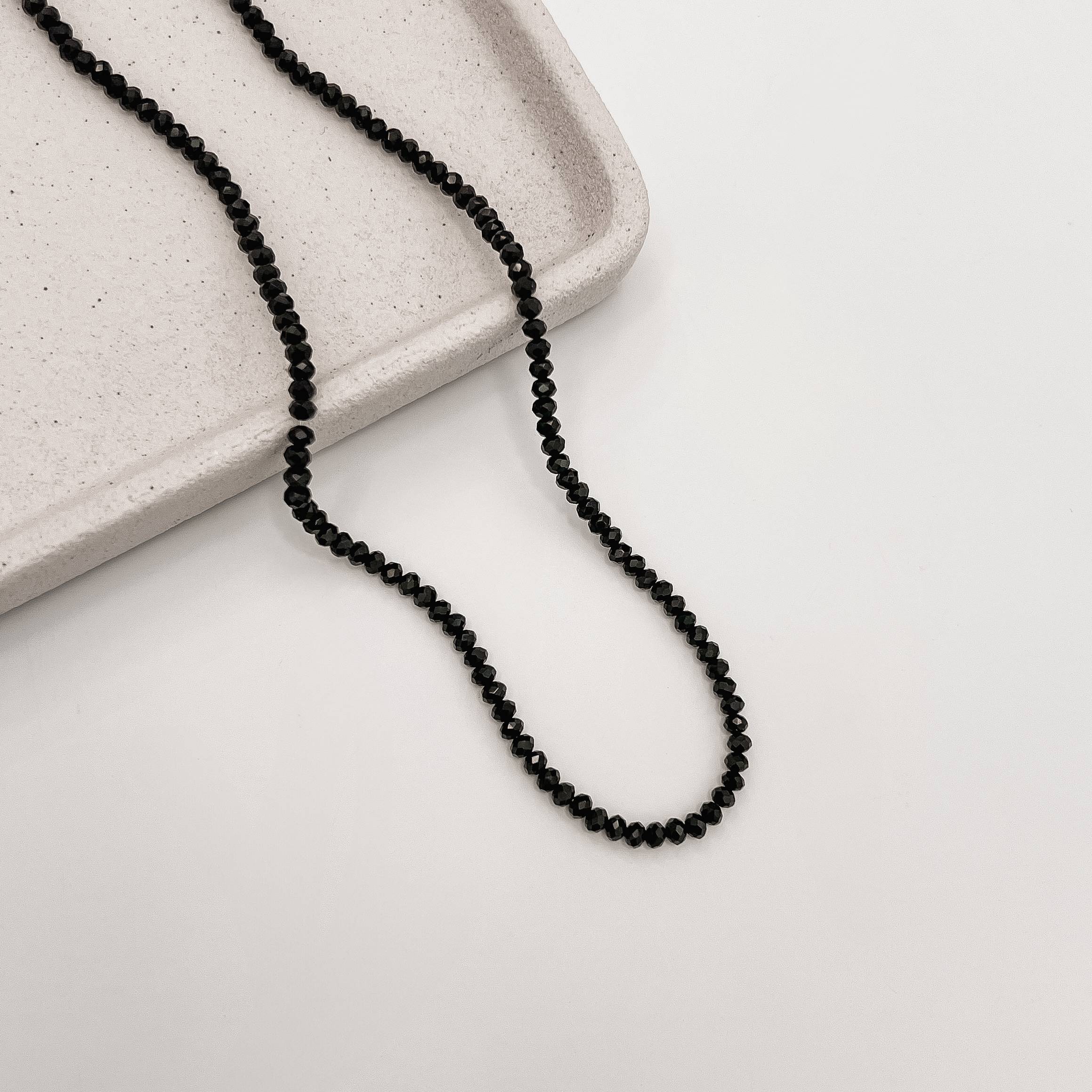 Choker cristal preto 3.5mm 40+5cm