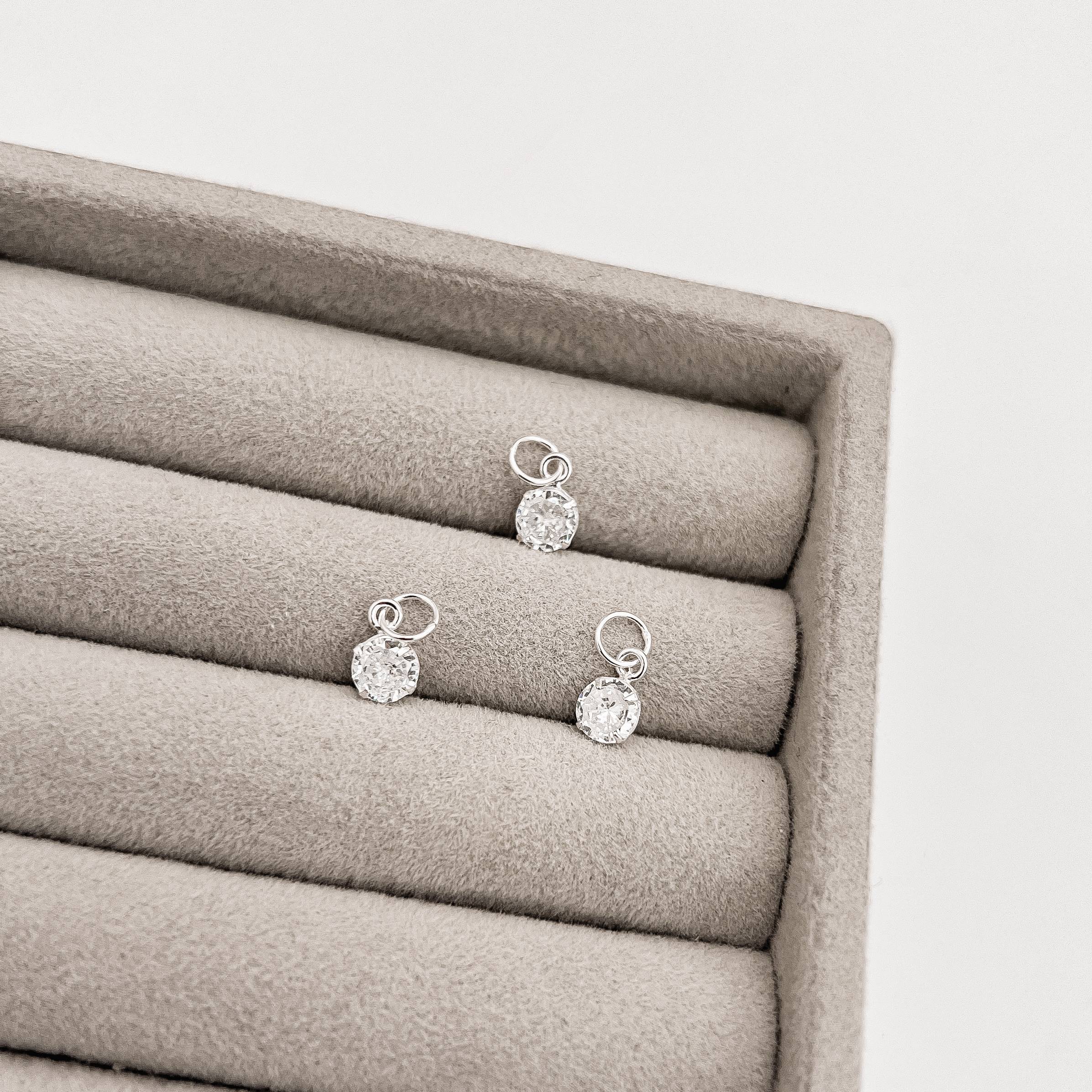 Pingente zircônia redonda cristal 5mm