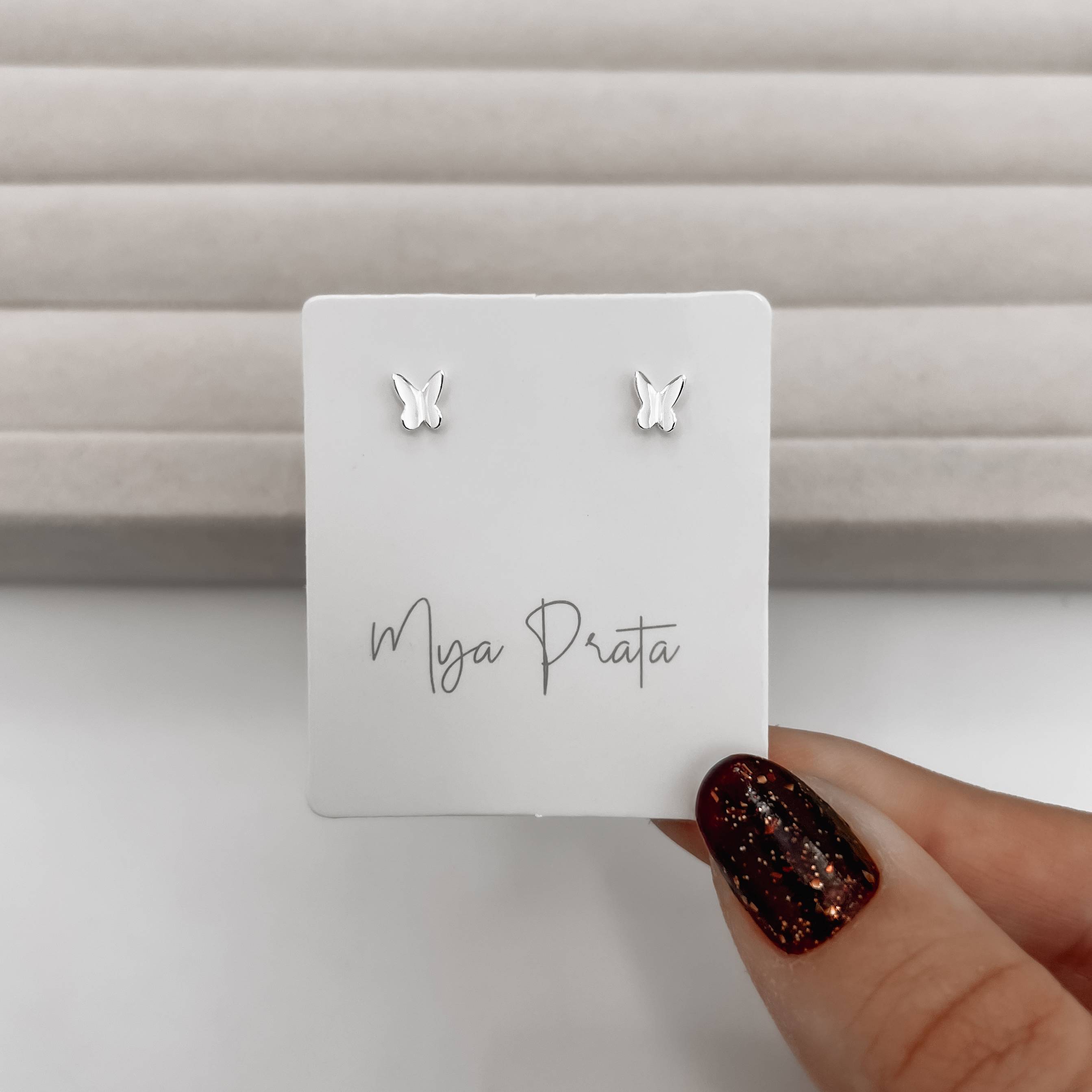 Imagem Brinco borboleta vinco 5mm