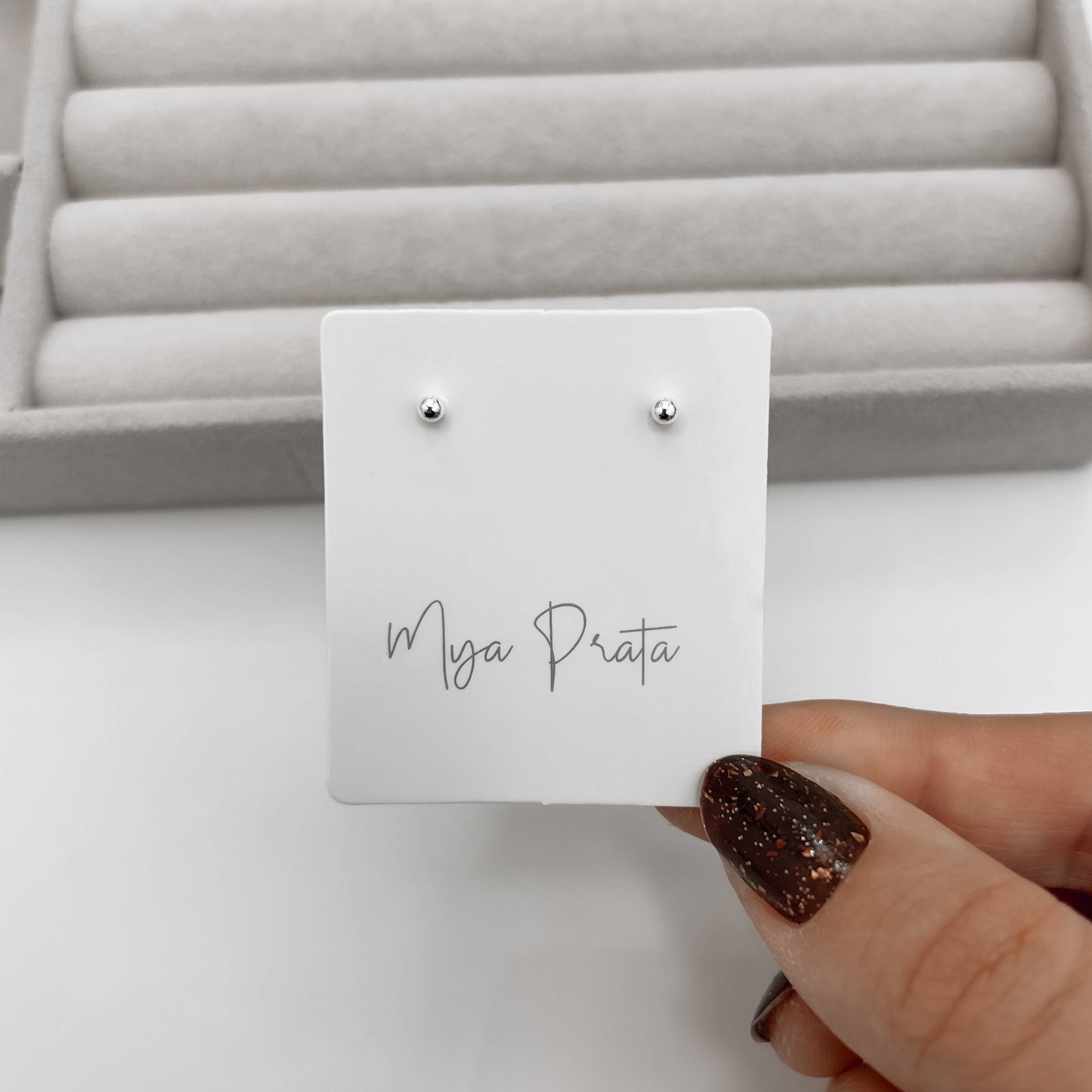 Imagem Secundária Brinco infantil bola 2mm tarraxa baby