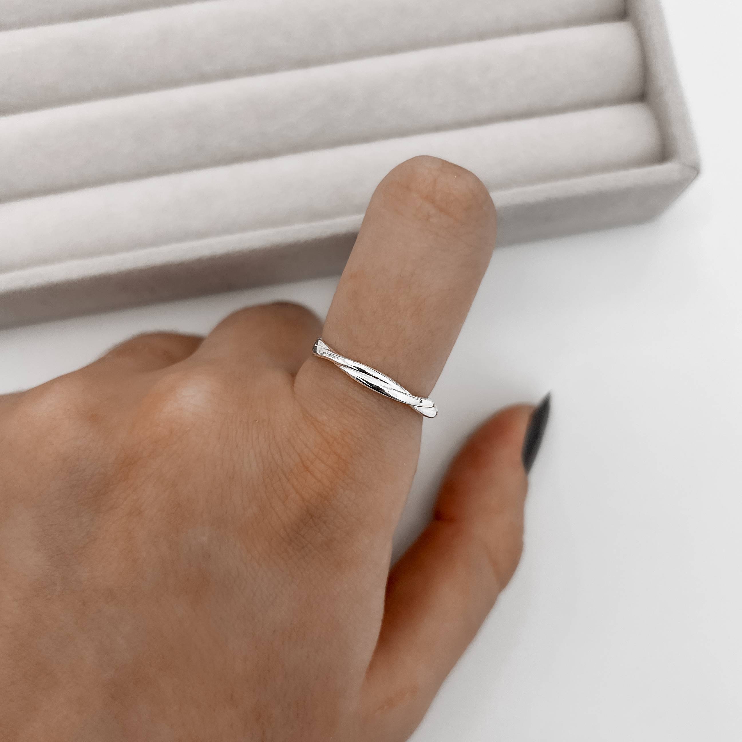 Imagem Secundária Anel trançado liso