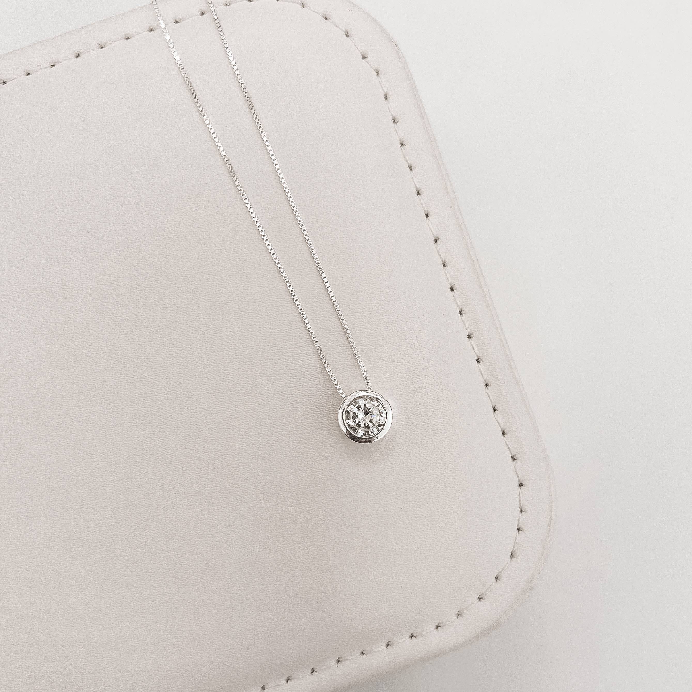 Imagem Secundária Colar zircônia cristal embutida 6mm 45cm