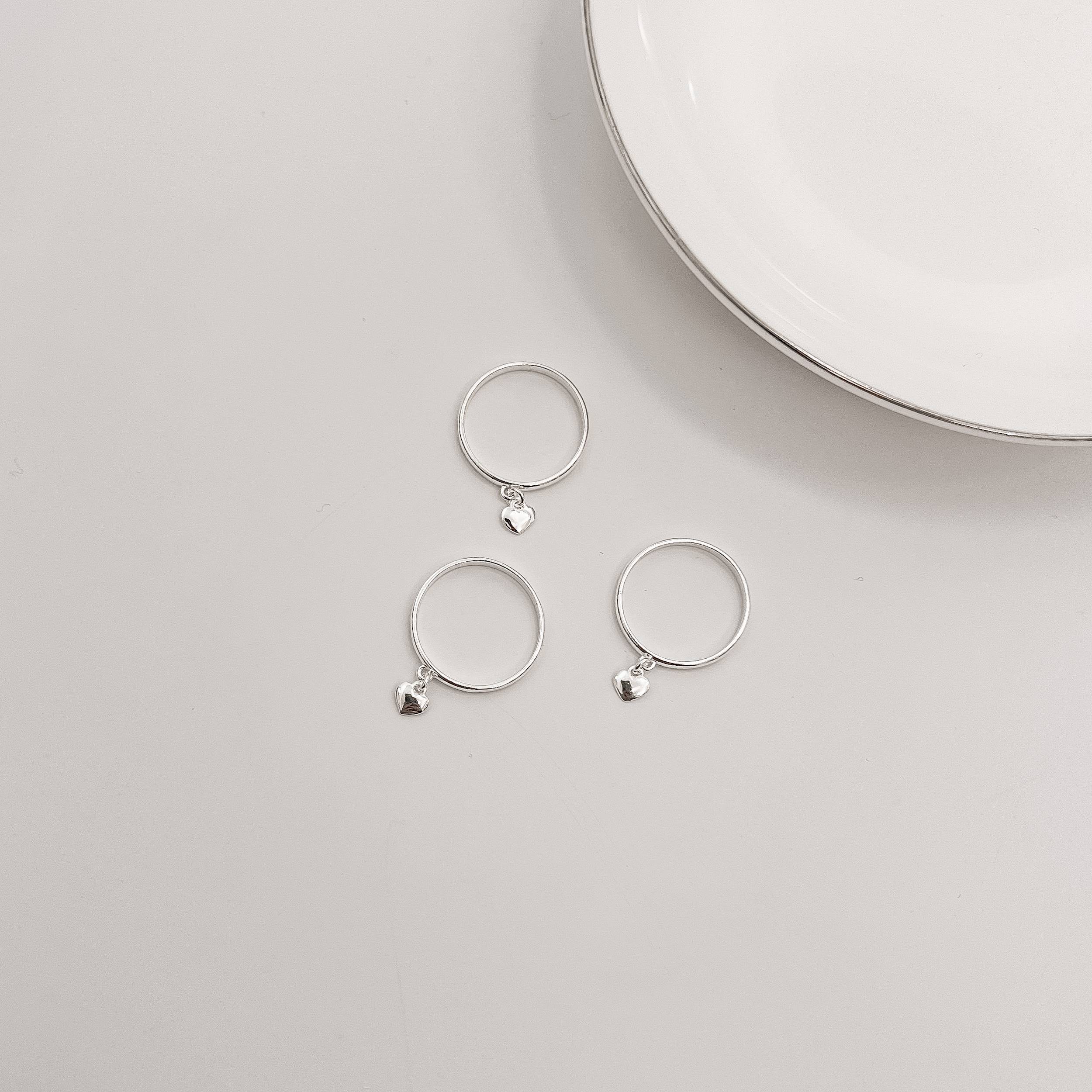 Imagem Secundária Anel pingente coração 5mm