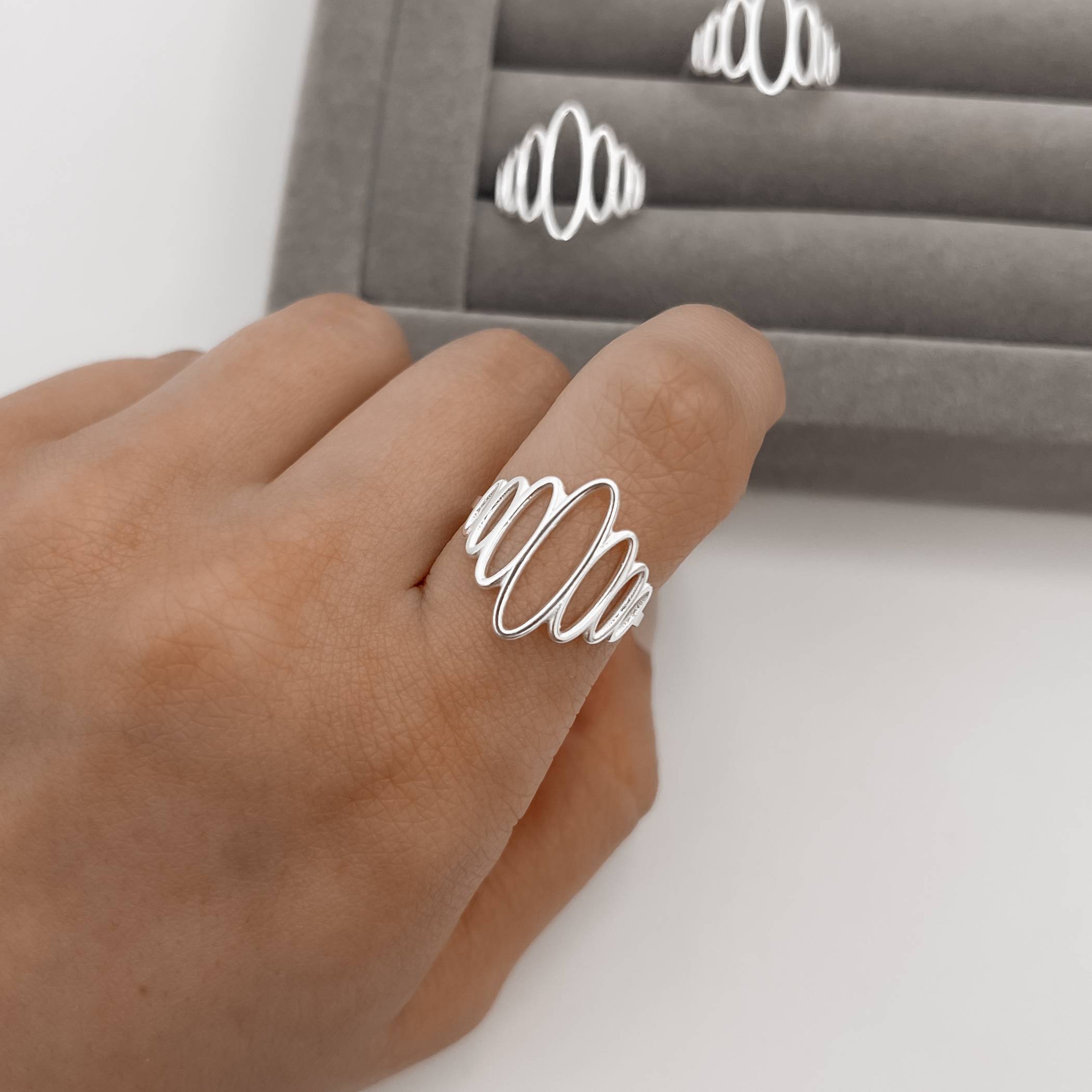 Imagem Anel elos ovais alongados