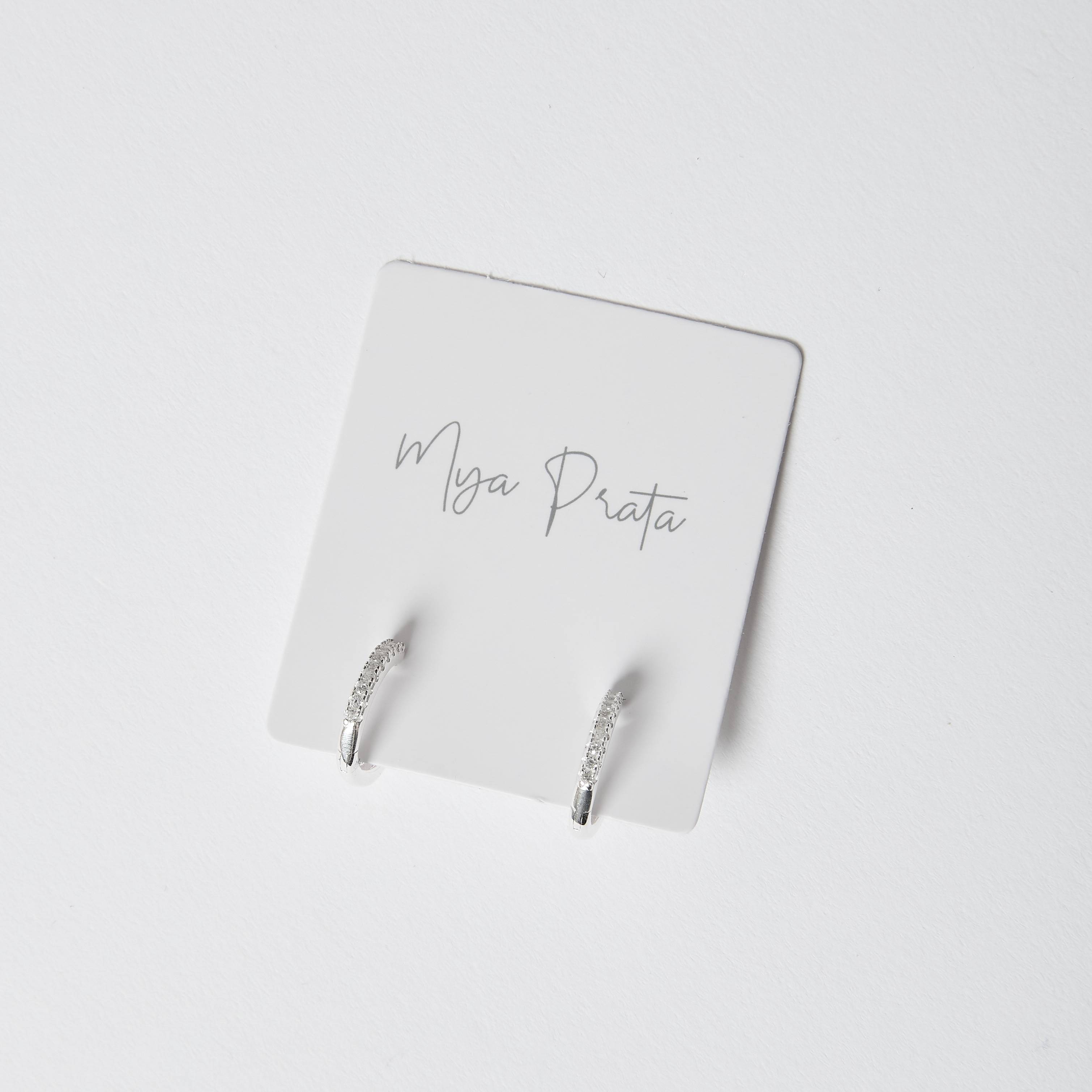 Imagem Secundária Argola click cravejada 13mm fio meia cana