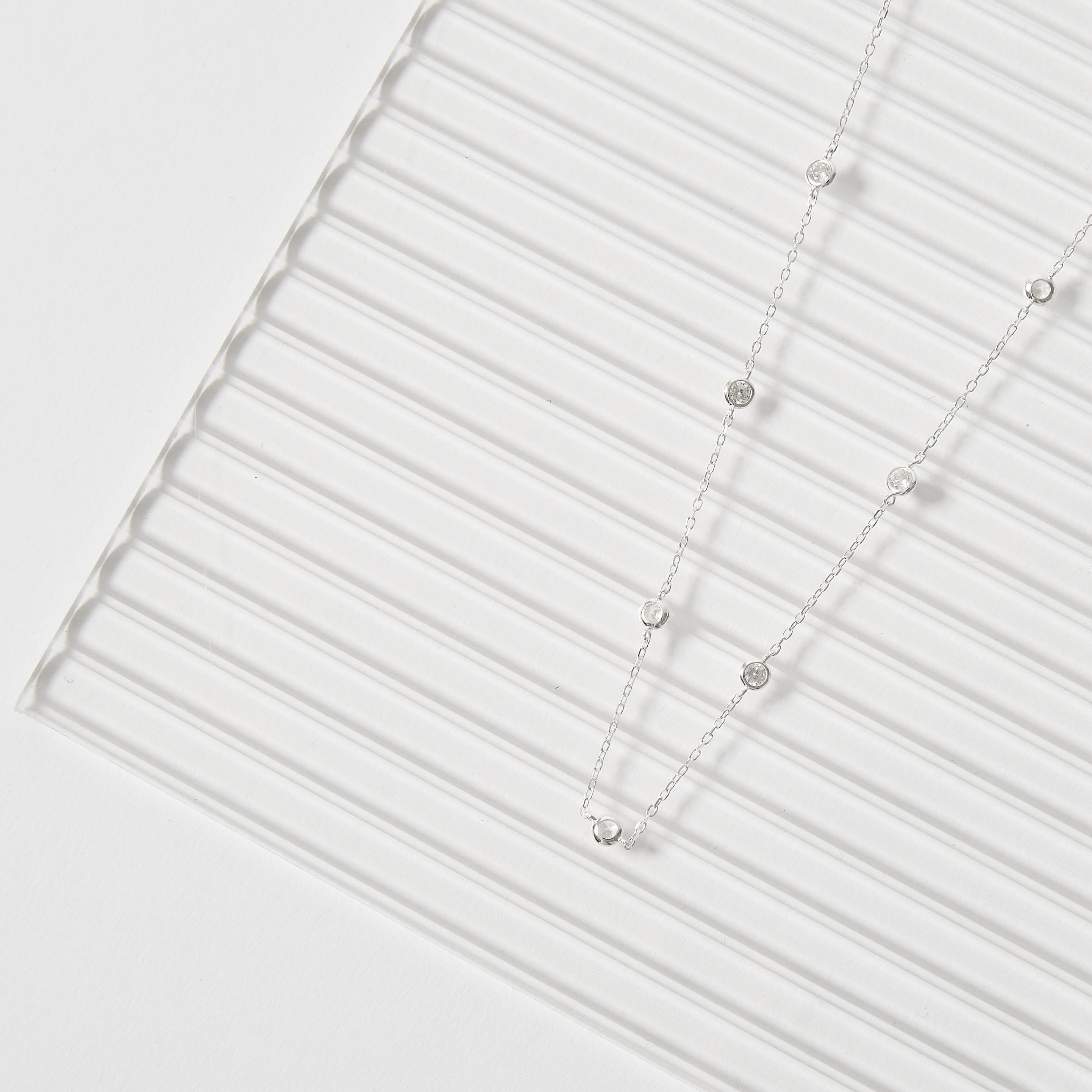 Imagem Colar entremeios zircônias 4mm 40+5cm