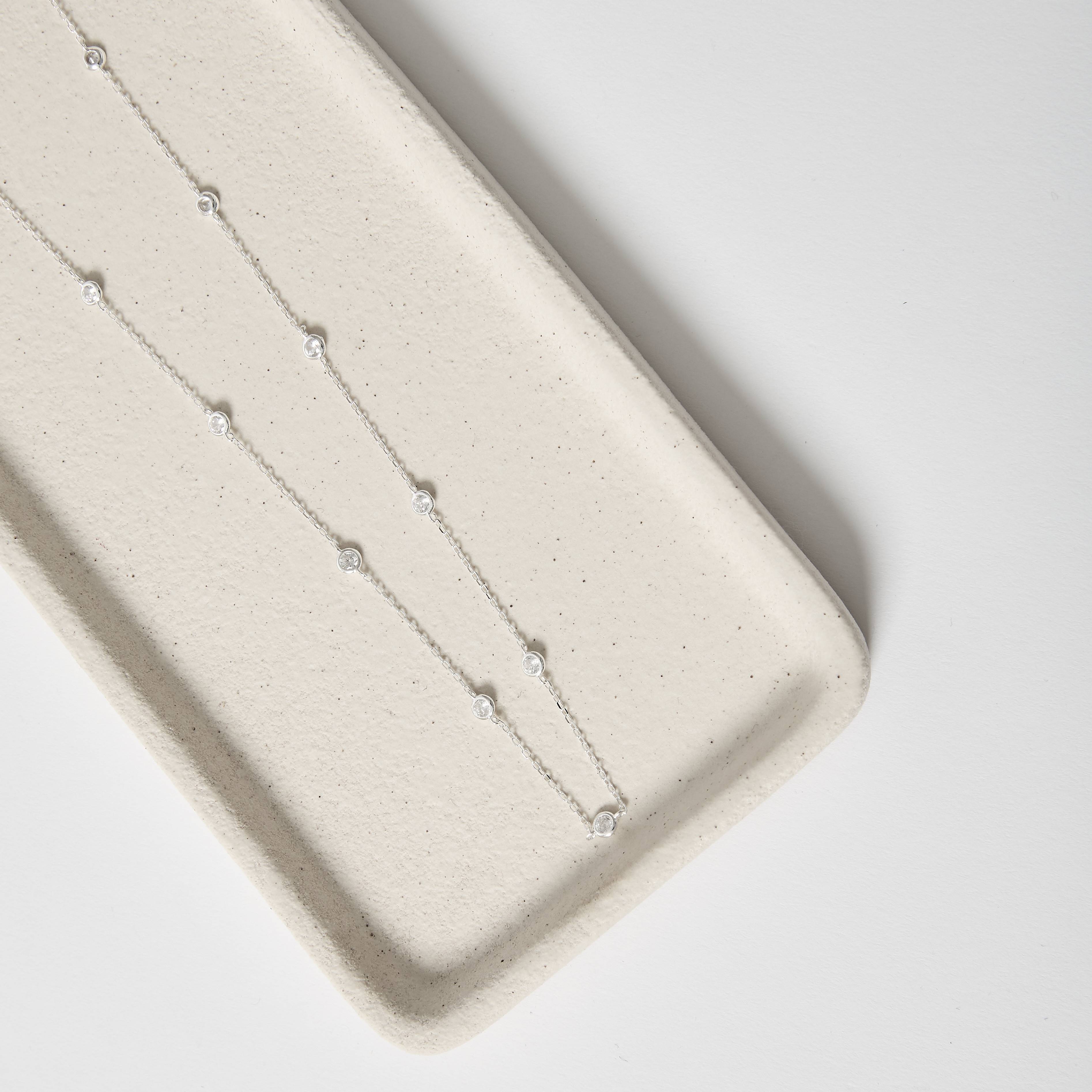 Imagem Colar entremeios zircônias 4mm 60+5cm