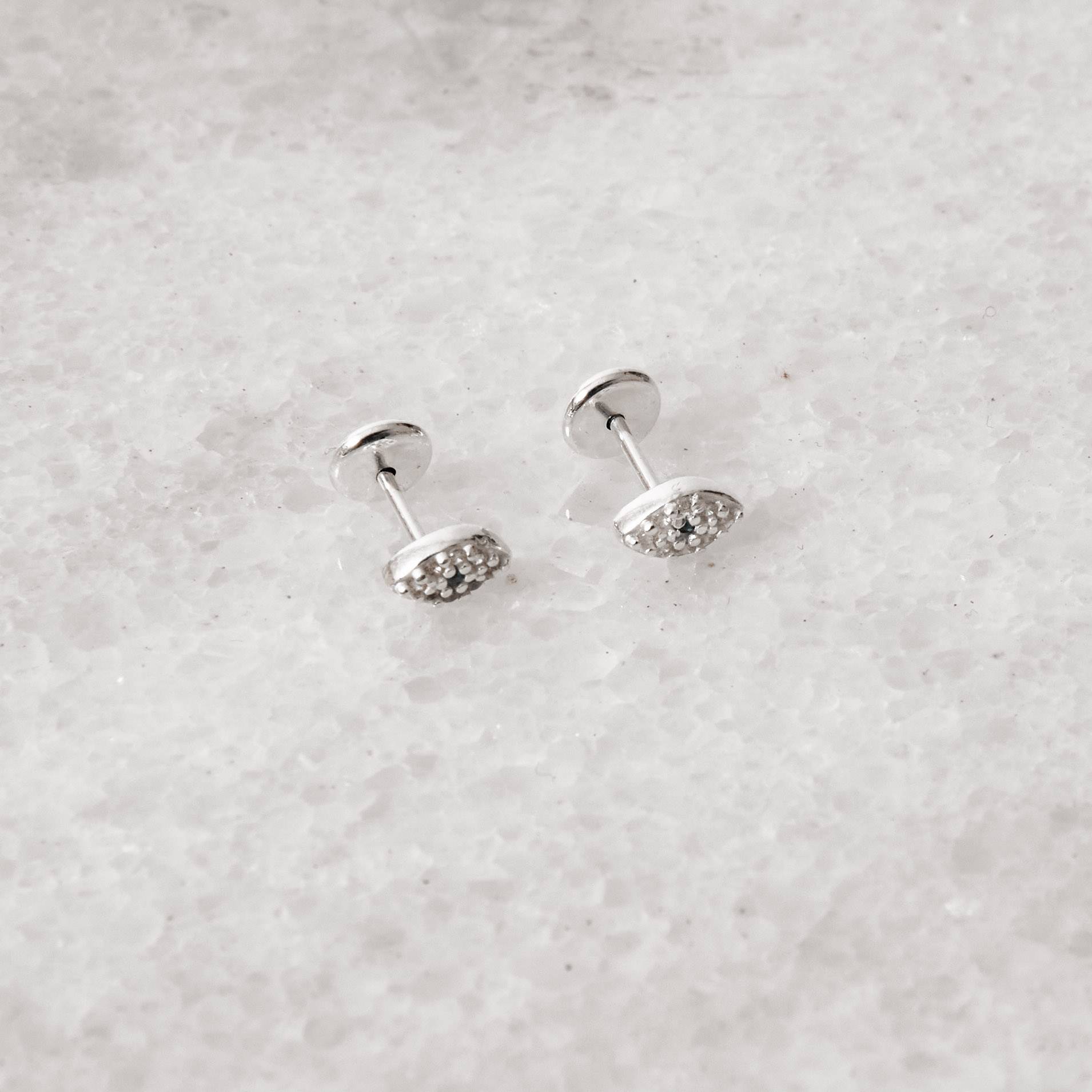 Imagem Secundária Brinco infantil olho cravejado 6mm tarraxa baby