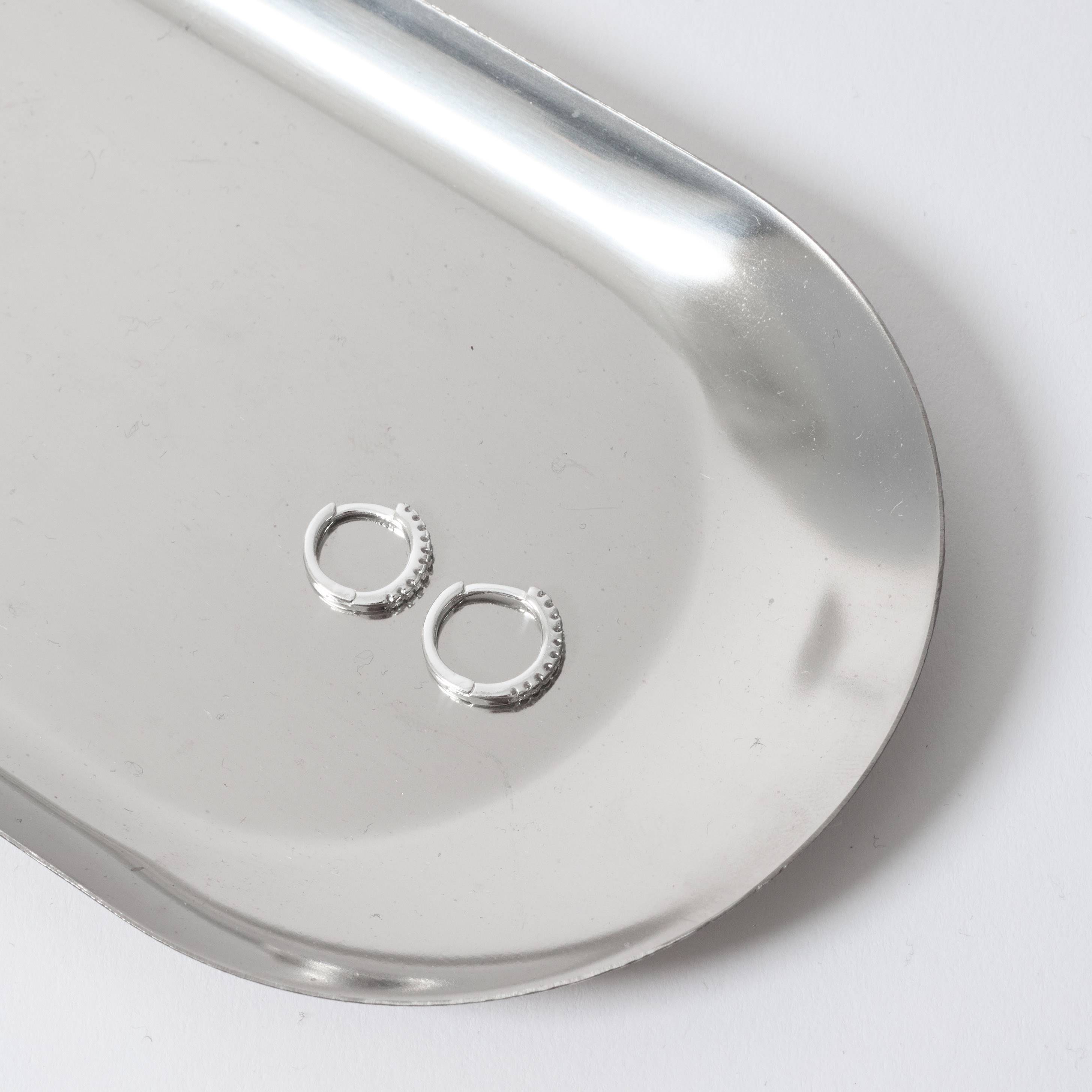 Dupla argolas click cravejadas 11 e 12mm