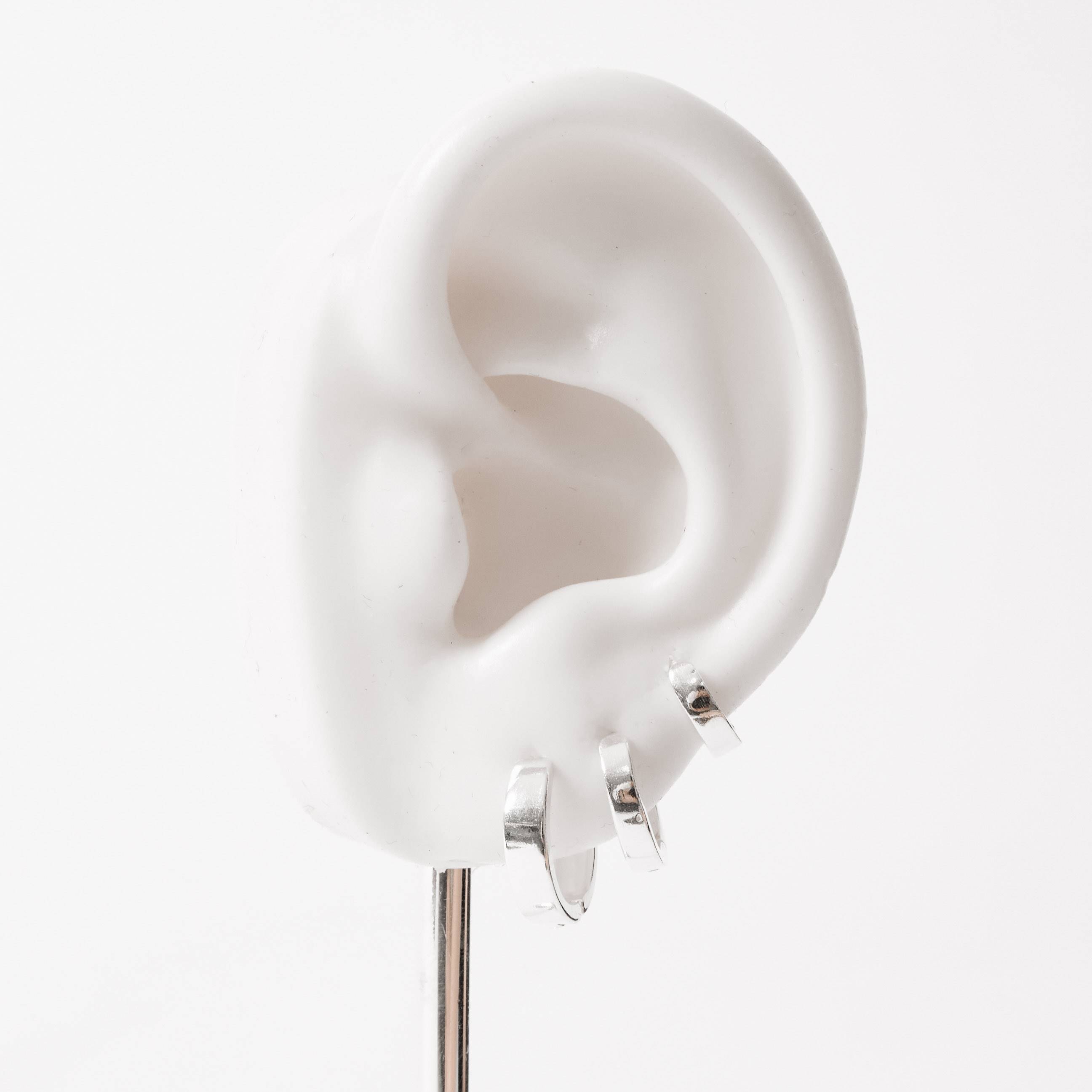 Trio argolas click 8, 11 e 13mm lisa