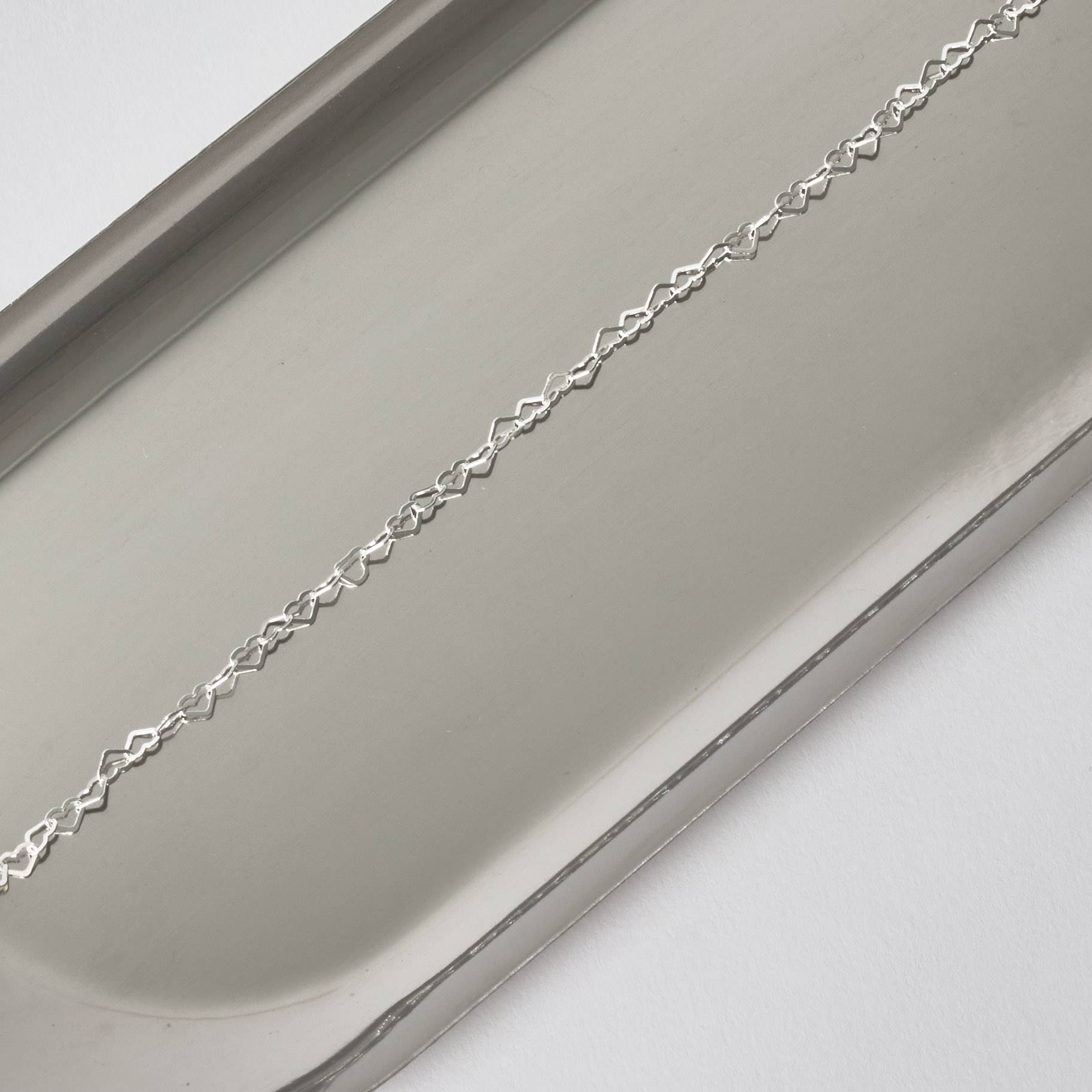 Imagem Pulseira corrente coração 3.4 19cm