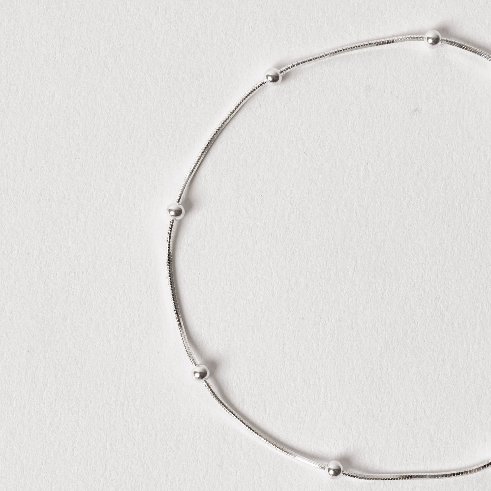 Imagem Pulseira corrente rabo de rato com bolas 2.4 19cm