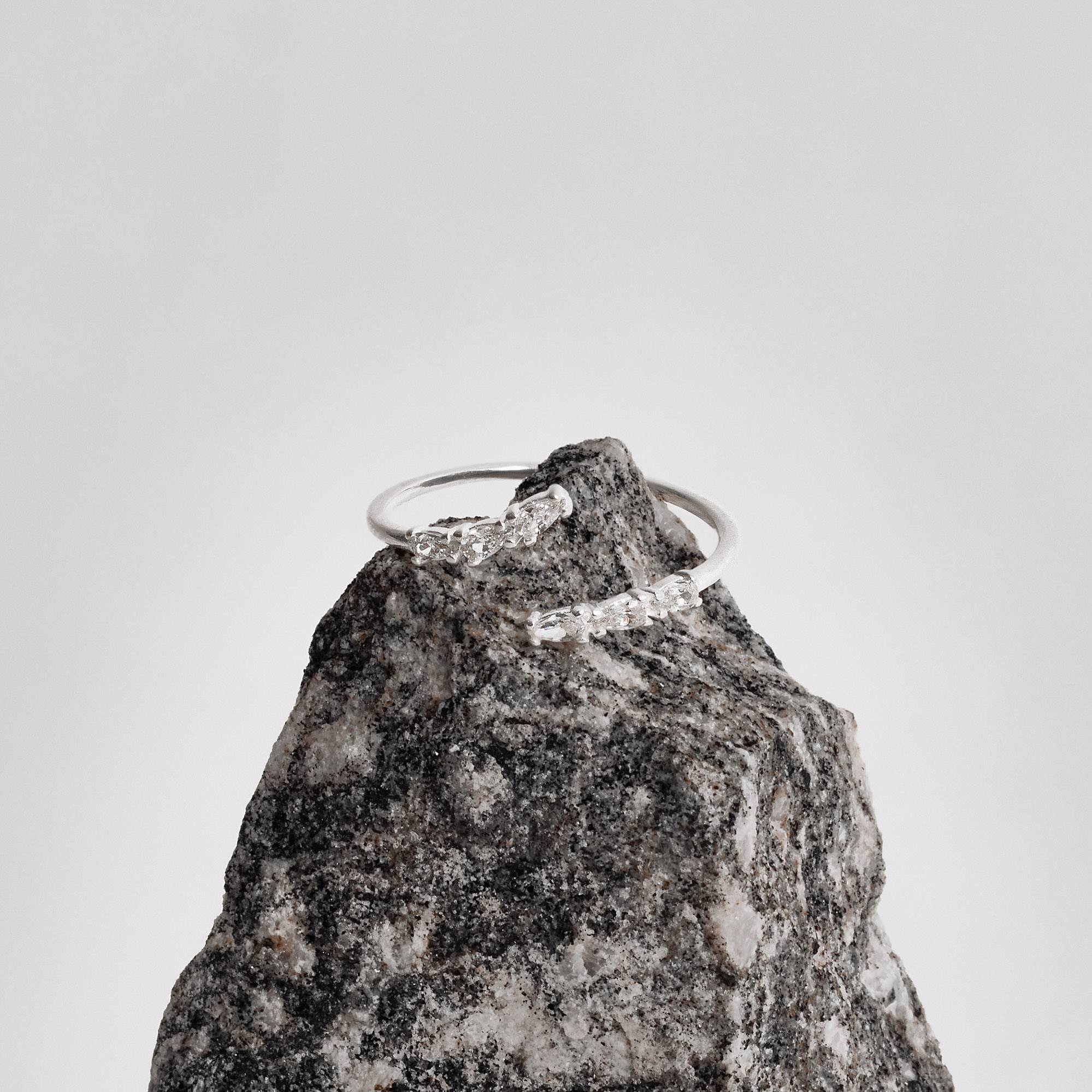 Imagem Secundária Anel aberto zircônias gota