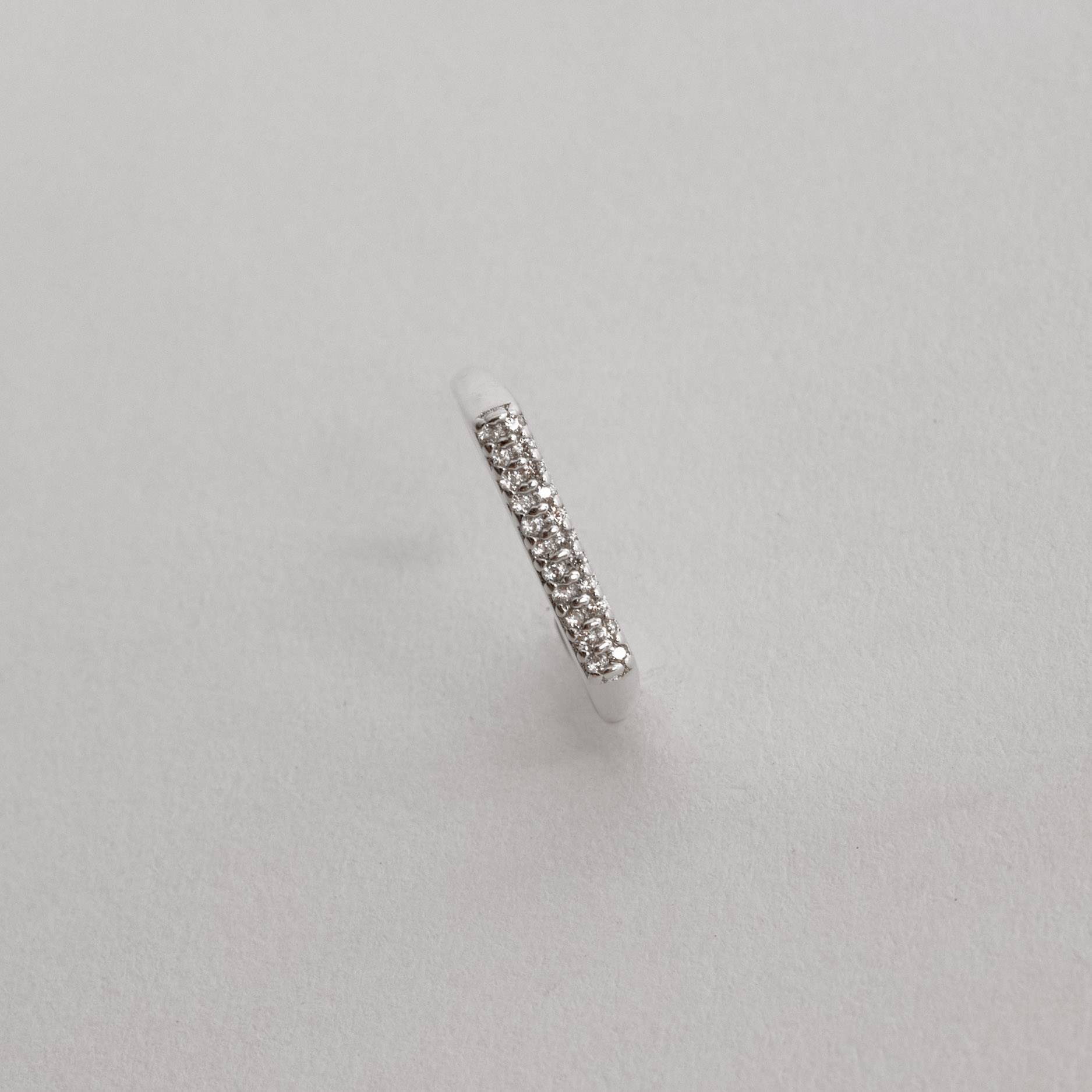 Imagem Secundária Anel reto cravejado dedinho aberto