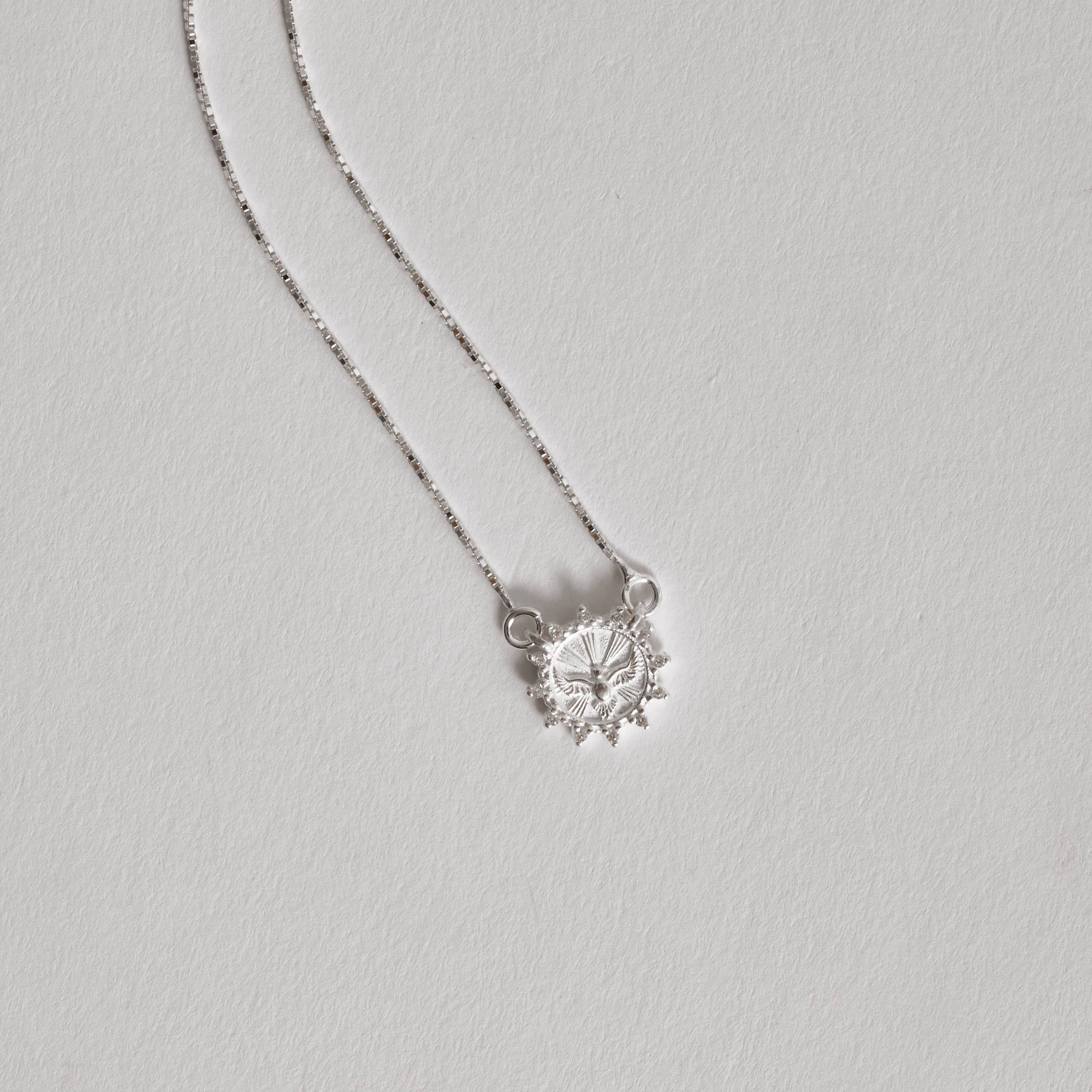 Imagem Colar medalha Espírito Santo com cravejado 11mm v12 40cm